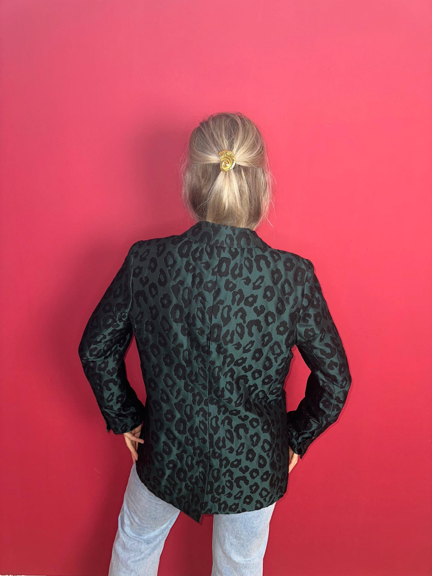 Blazer Anine Bing panterprint donkergroen - Maat L