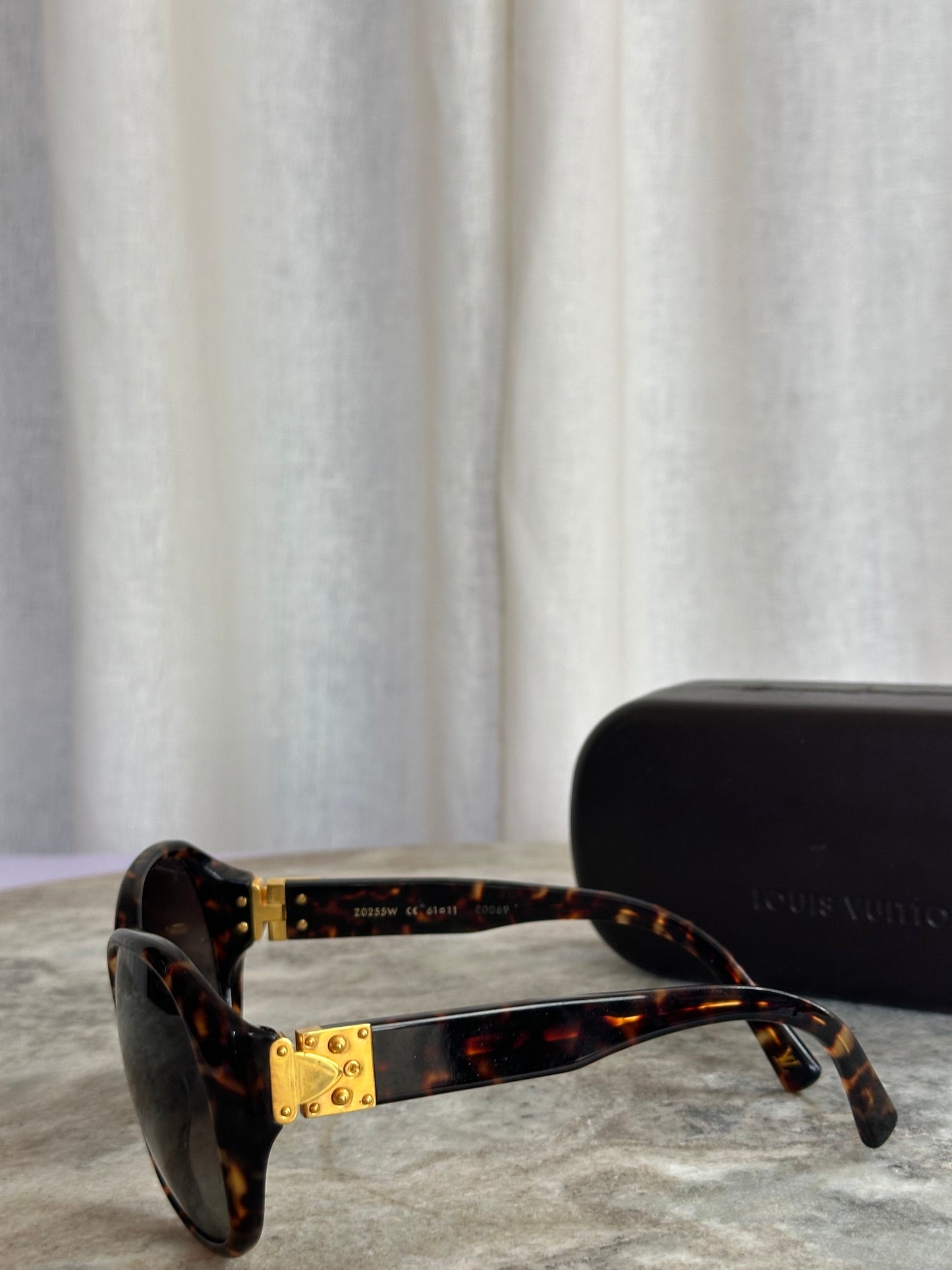 Zonnebril Louis Vuitton bruin/goud