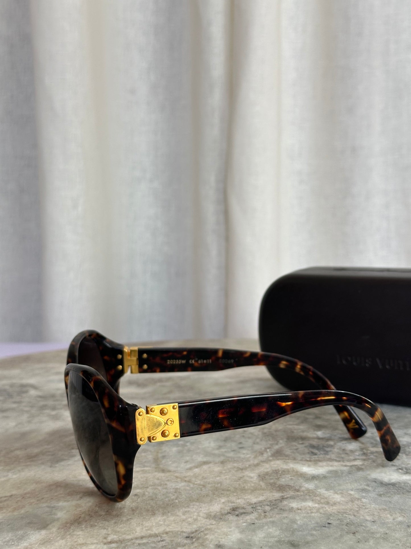 Zonnebril Louis Vuitton bruin/goud