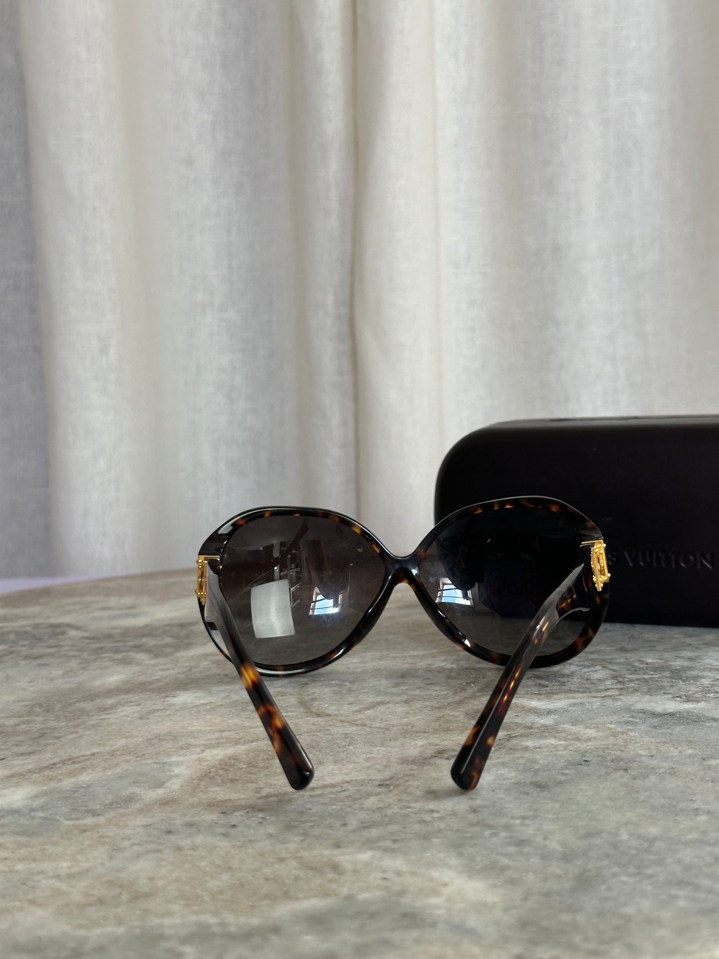 Zonnebril Louis Vuitton bruin/goud
