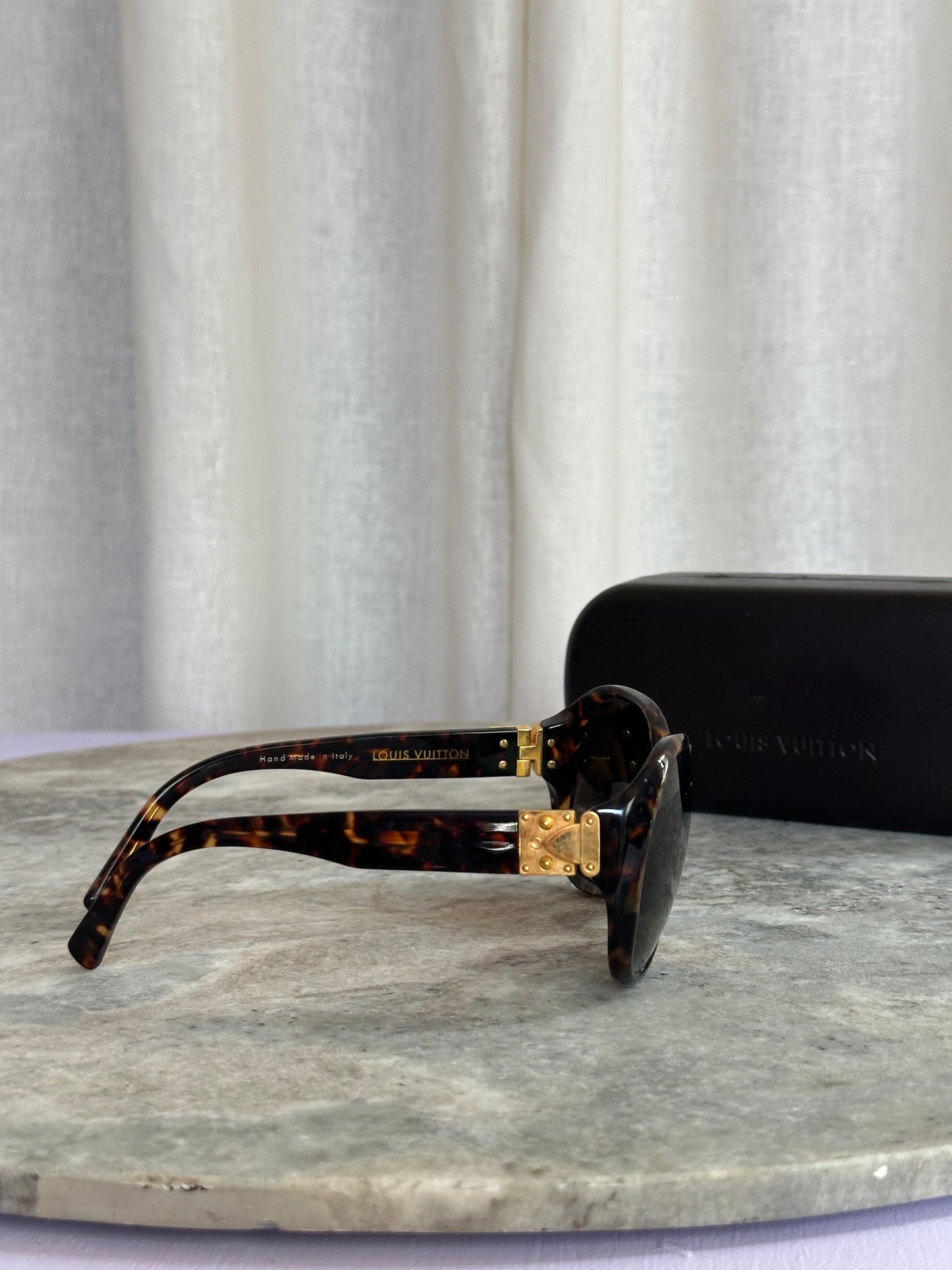 Zonnebril Louis Vuitton bruin/goud