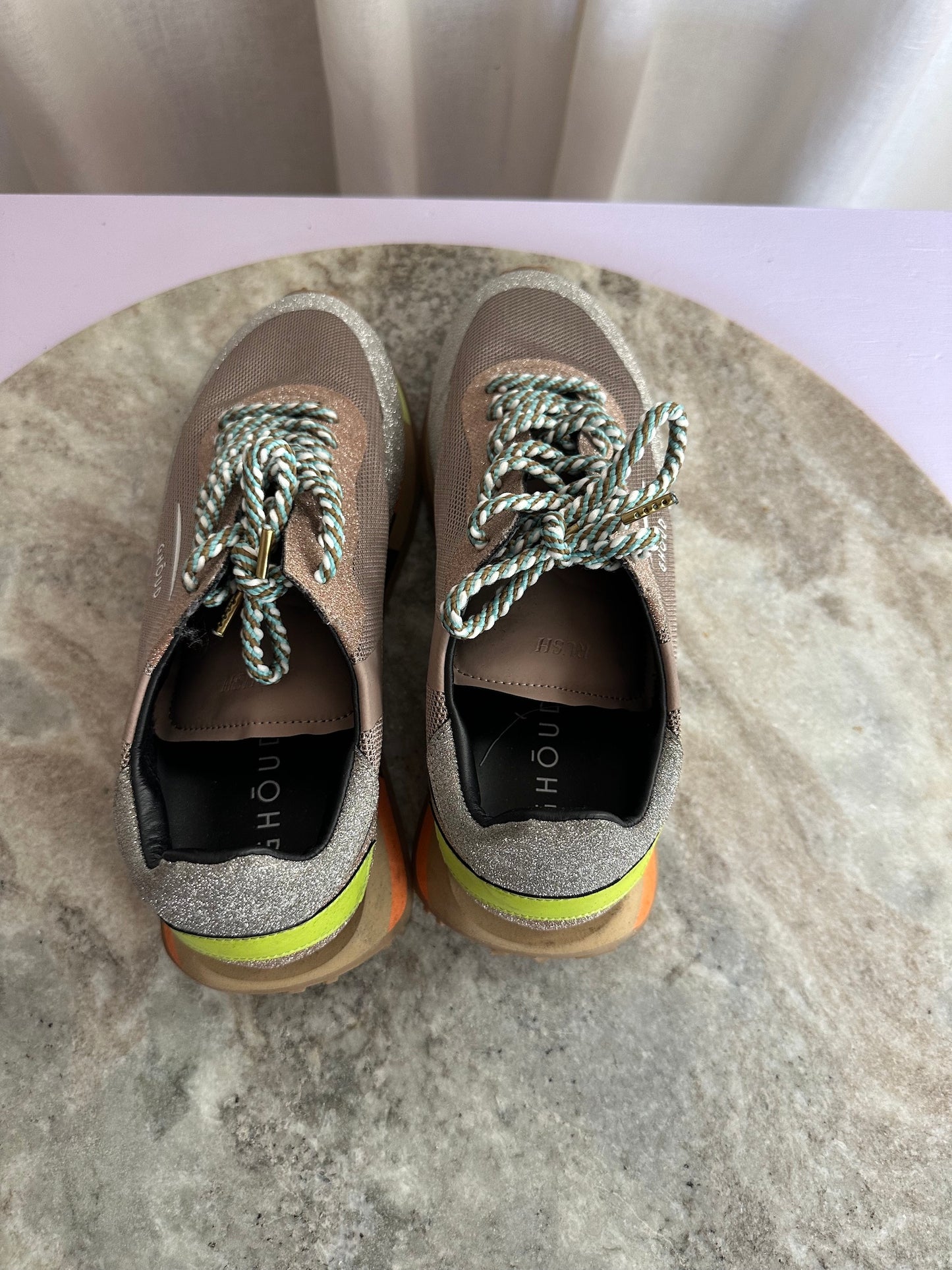Sneakers Ghoud bruin glitters - Maat 39