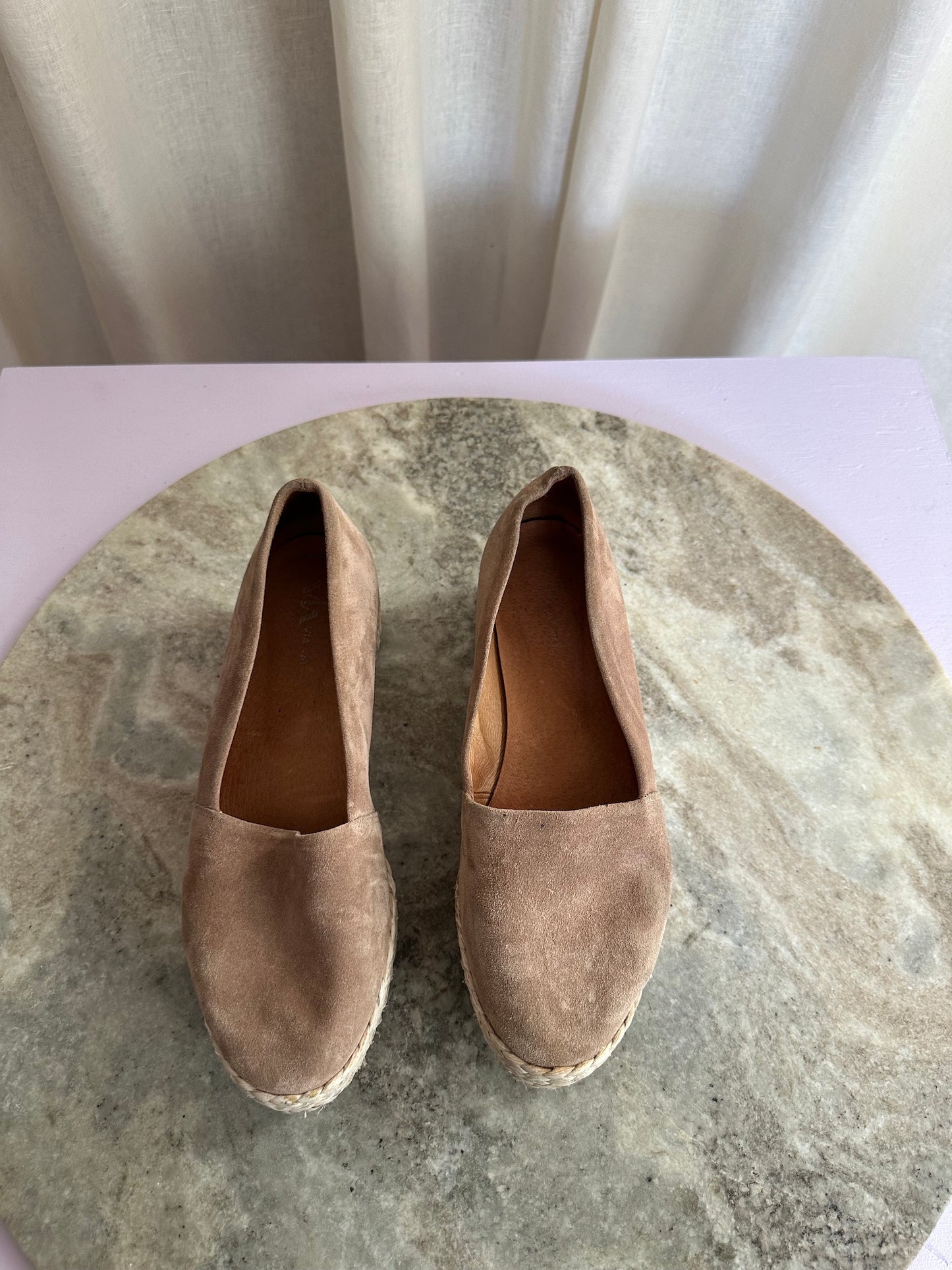 Espradilles ViaVai suede bruin - Maat 38