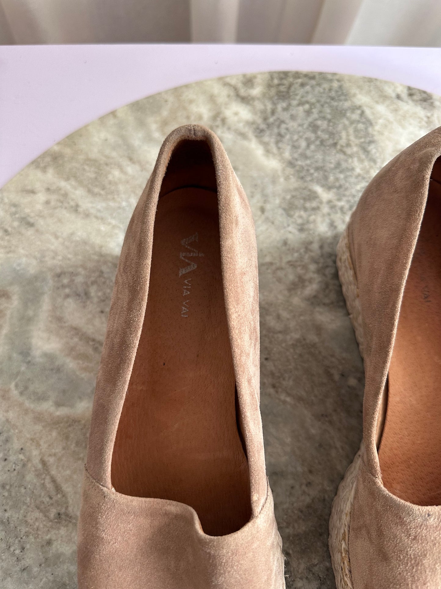 Espradilles ViaVai suede bruin - Maat 38