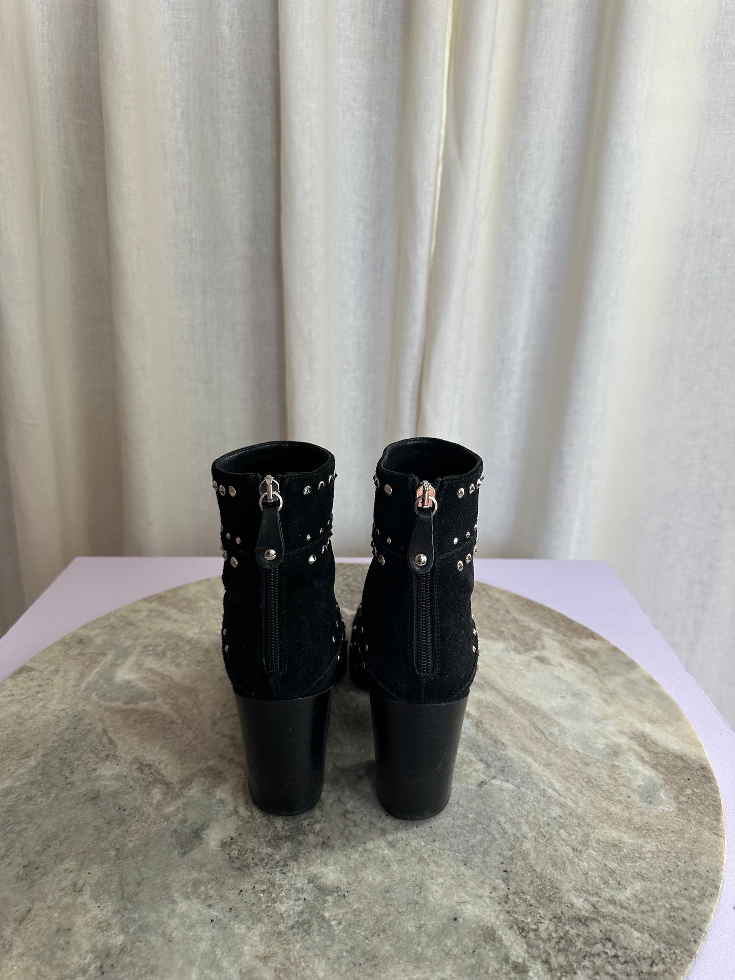 Laarzen Vero Cuoio suede zwart studs - Maat 39
