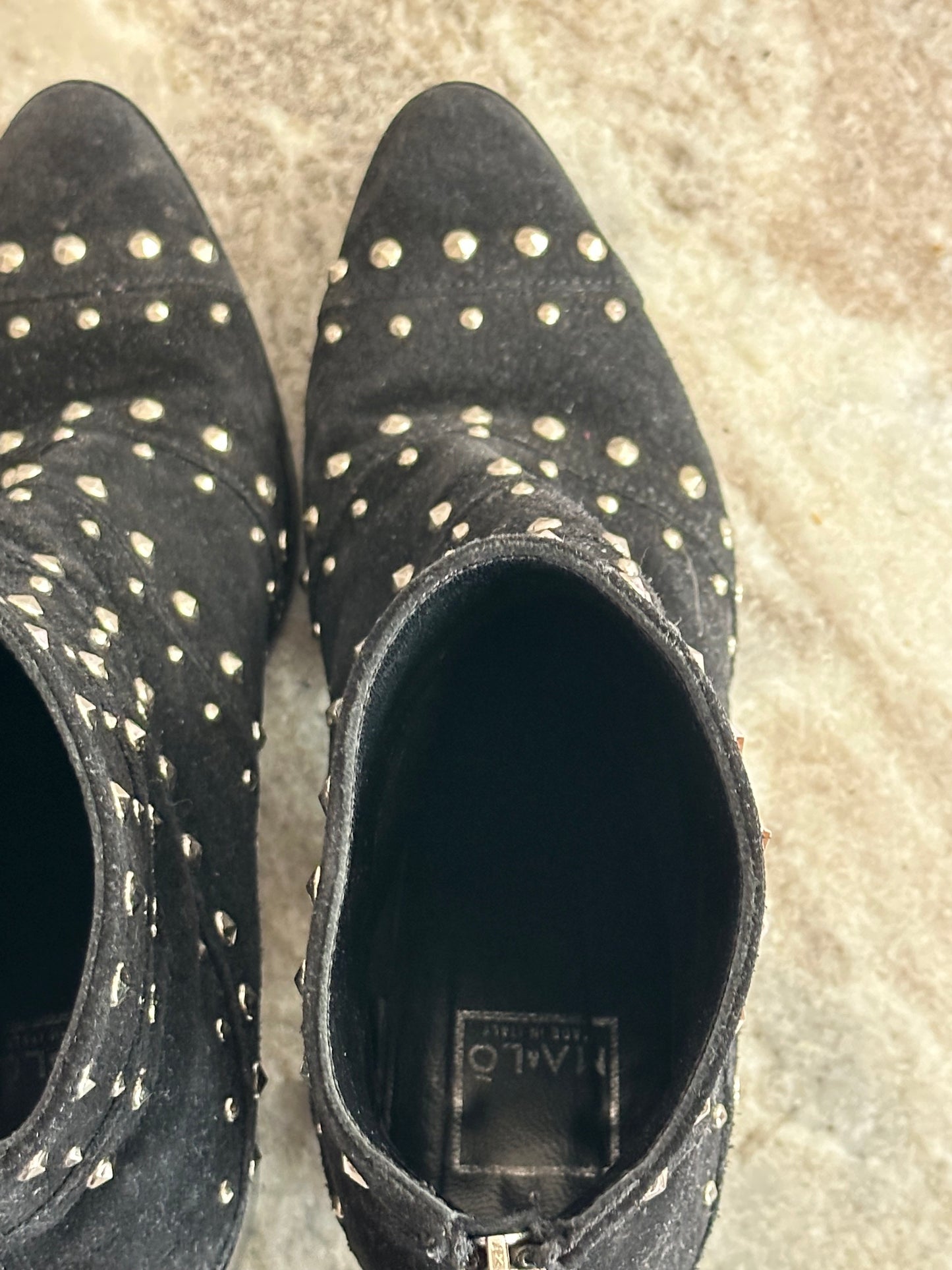 Laarzen Vero Cuoio suede zwart studs - Maat 39