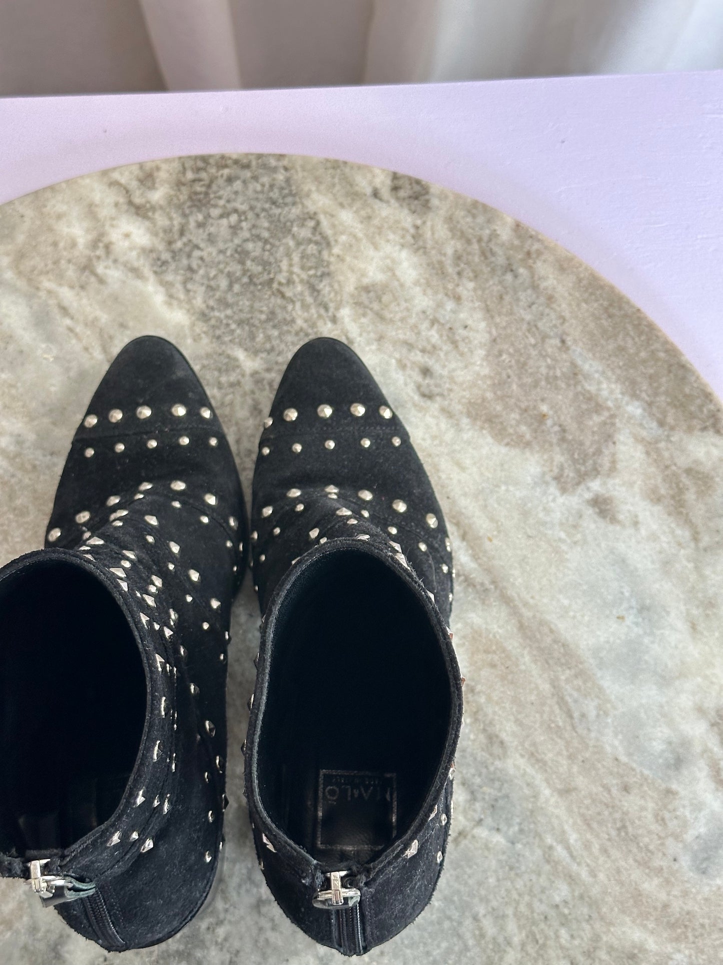 Laarzen Vero Cuoio suede zwart studs - Maat 39