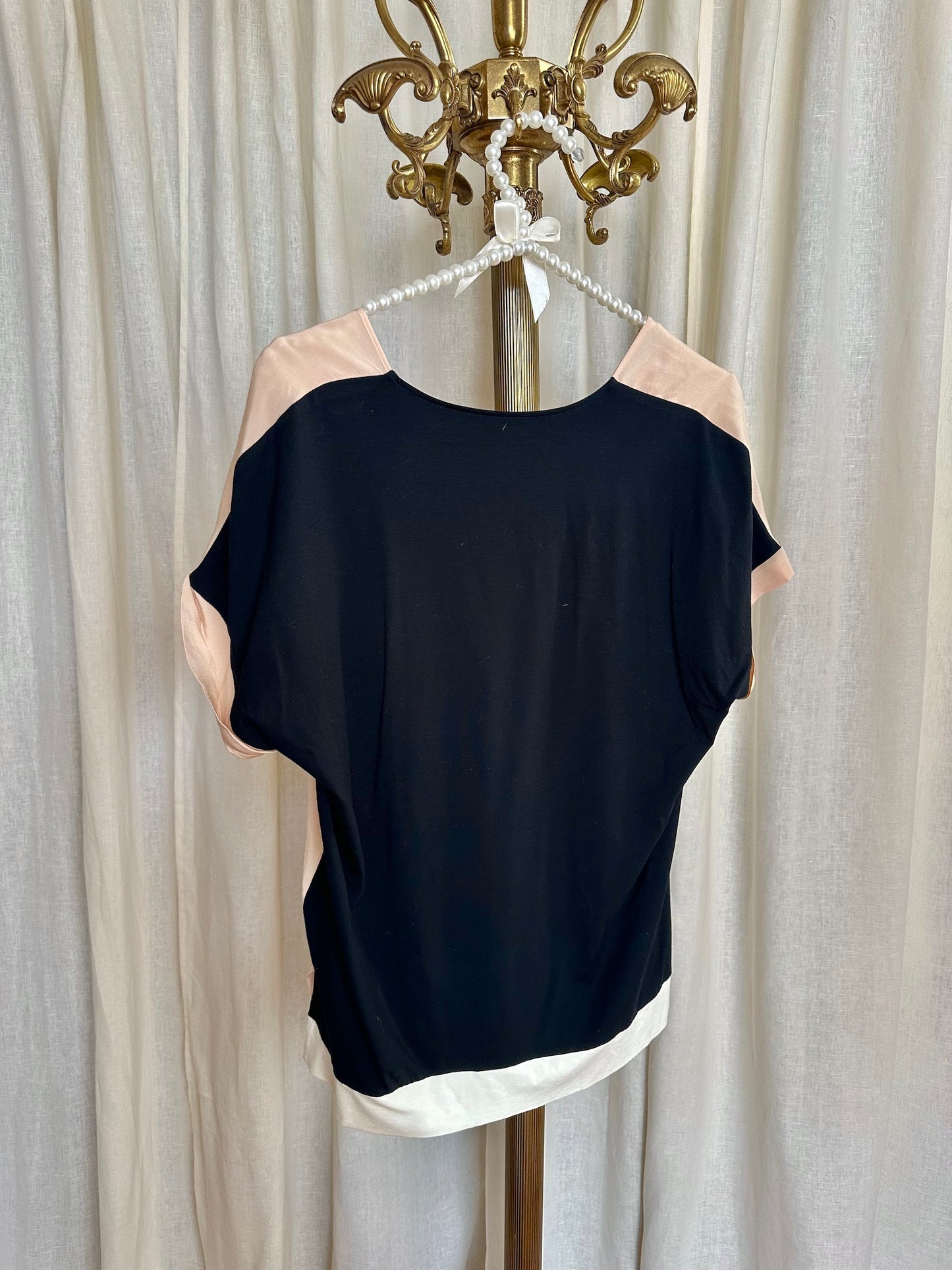 Blouse Marc Cain lichtroze, zwart - Maat 38/40