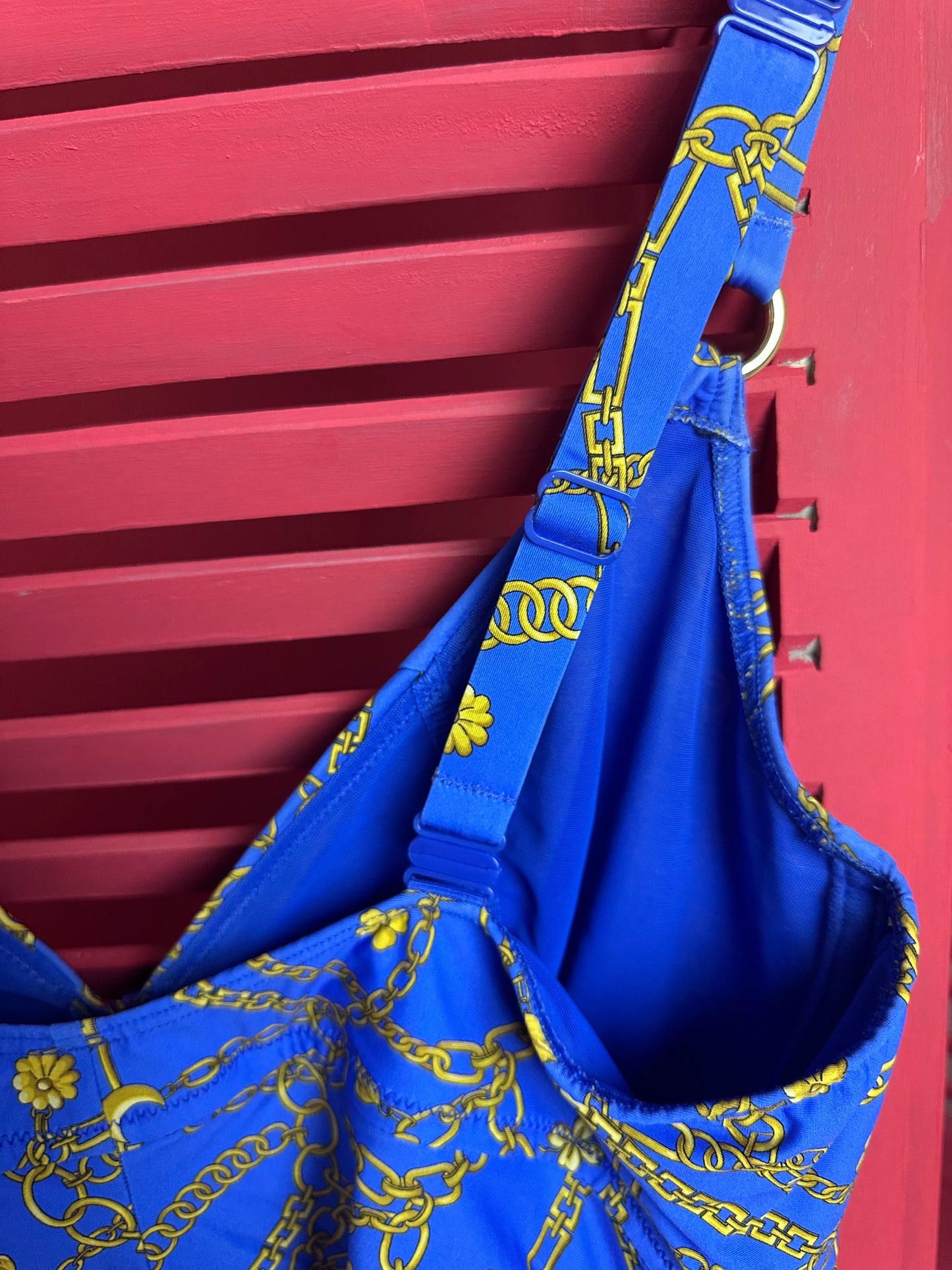 2-delige set Prima Donna Tuniek & Badpak cobalt kettingen - Maat 90E