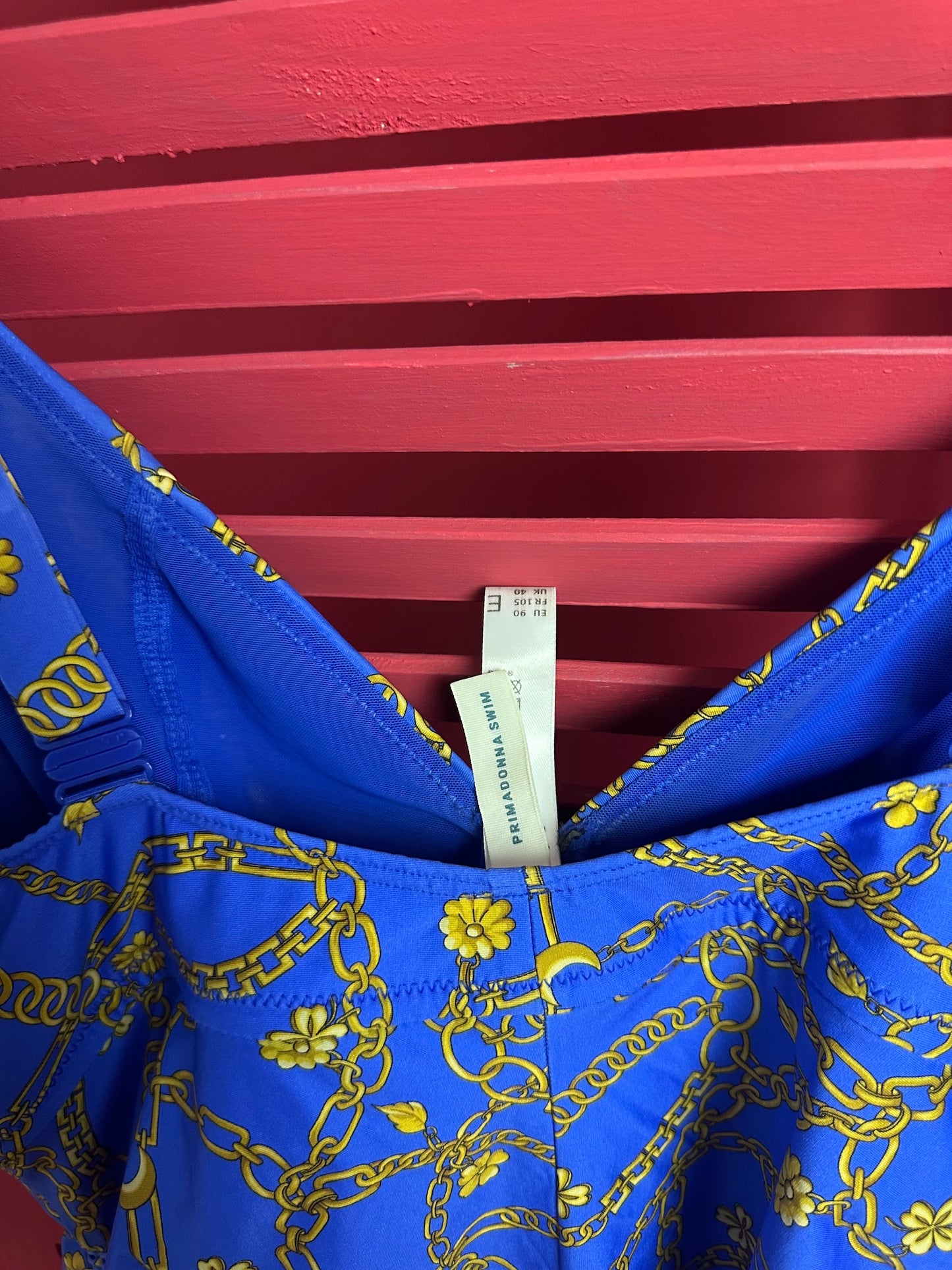 2-delige set Prima Donna Tuniek & Badpak cobalt kettingen - Maat 90E