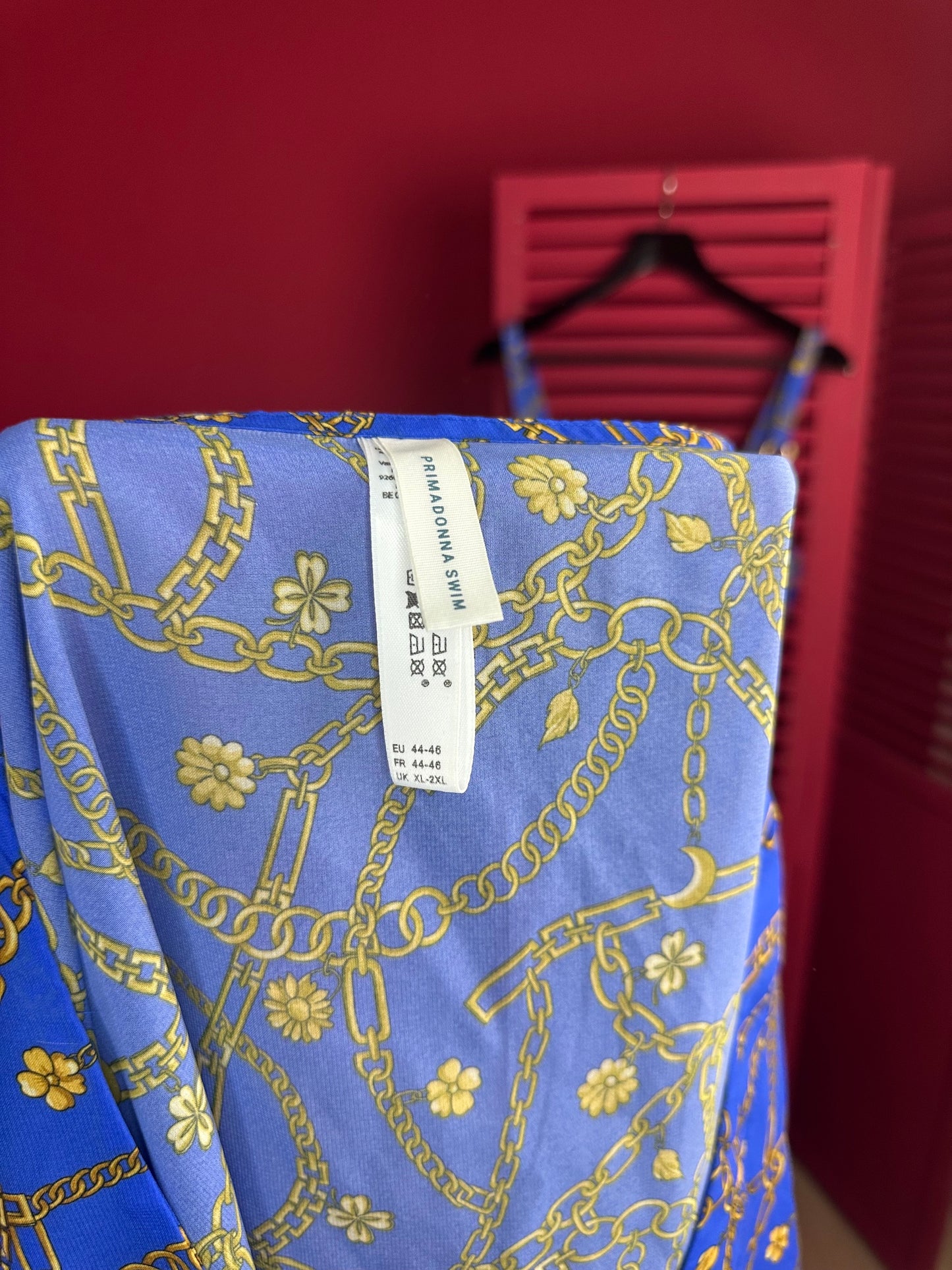 2-delige set Prima Donna Tuniek & Badpak cobalt kettingen - Maat 90E