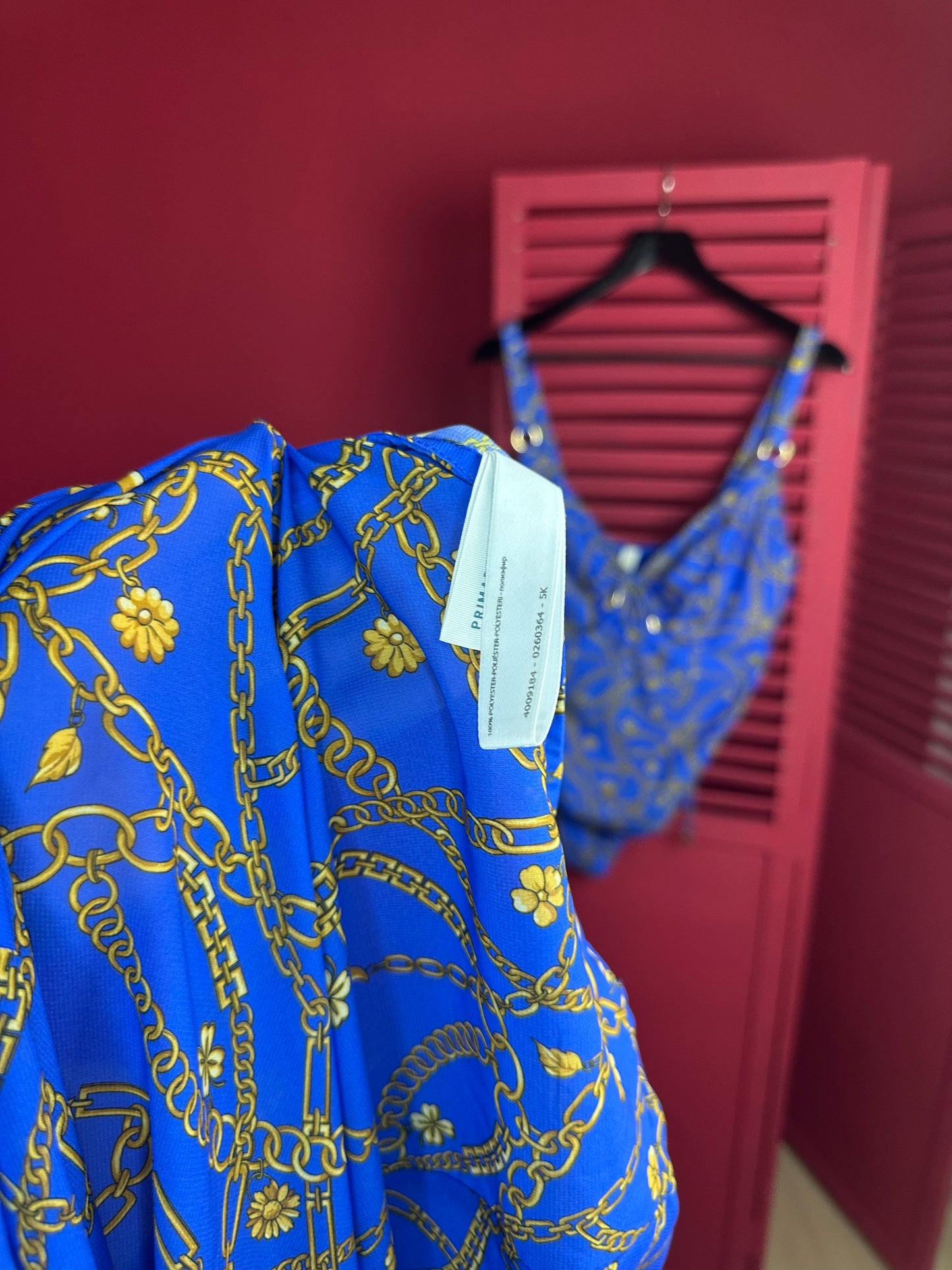 2-delige set Prima Donna Tuniek & Badpak cobalt kettingen - Maat 90E