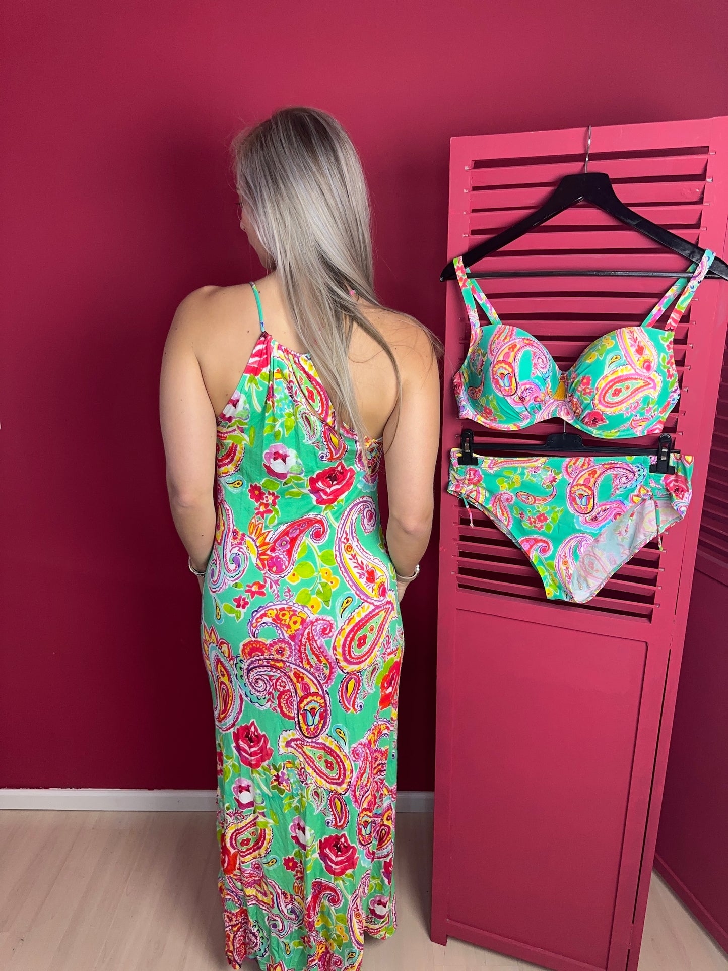 Jurk maxi Antigel groen - Maat L