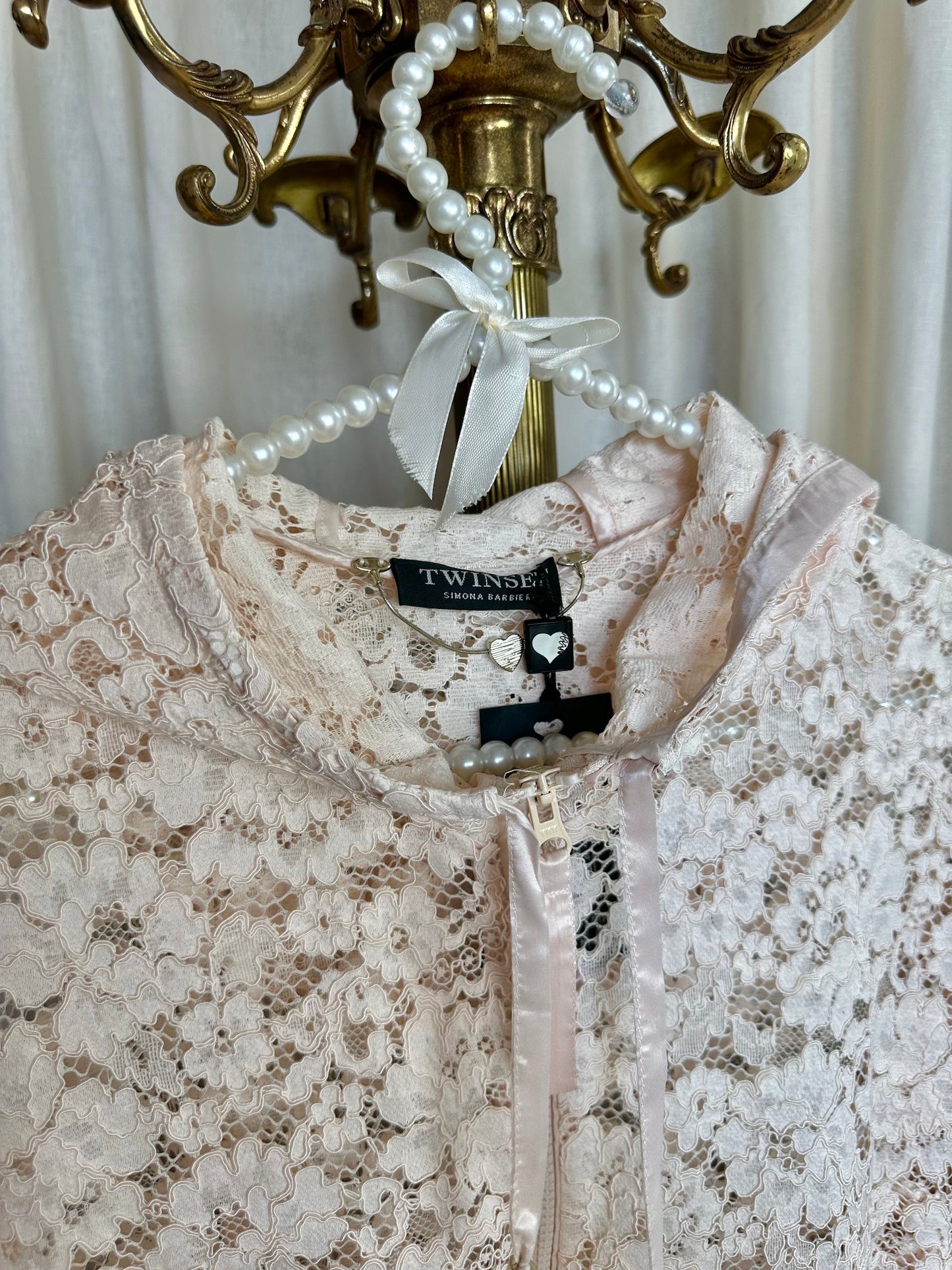 Jas Twinset kant lichtroze - Maat 44