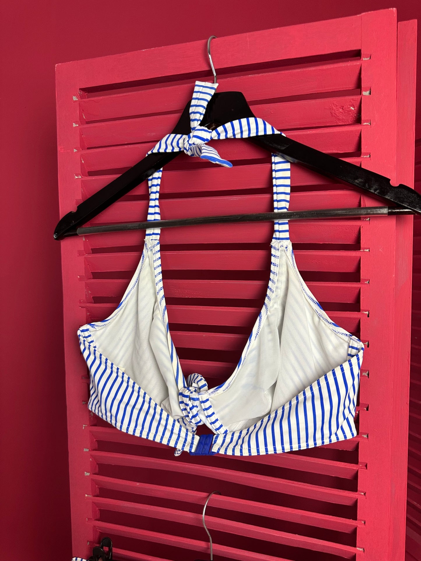 Bikini Freya streep blauw/wit - Maat 80G