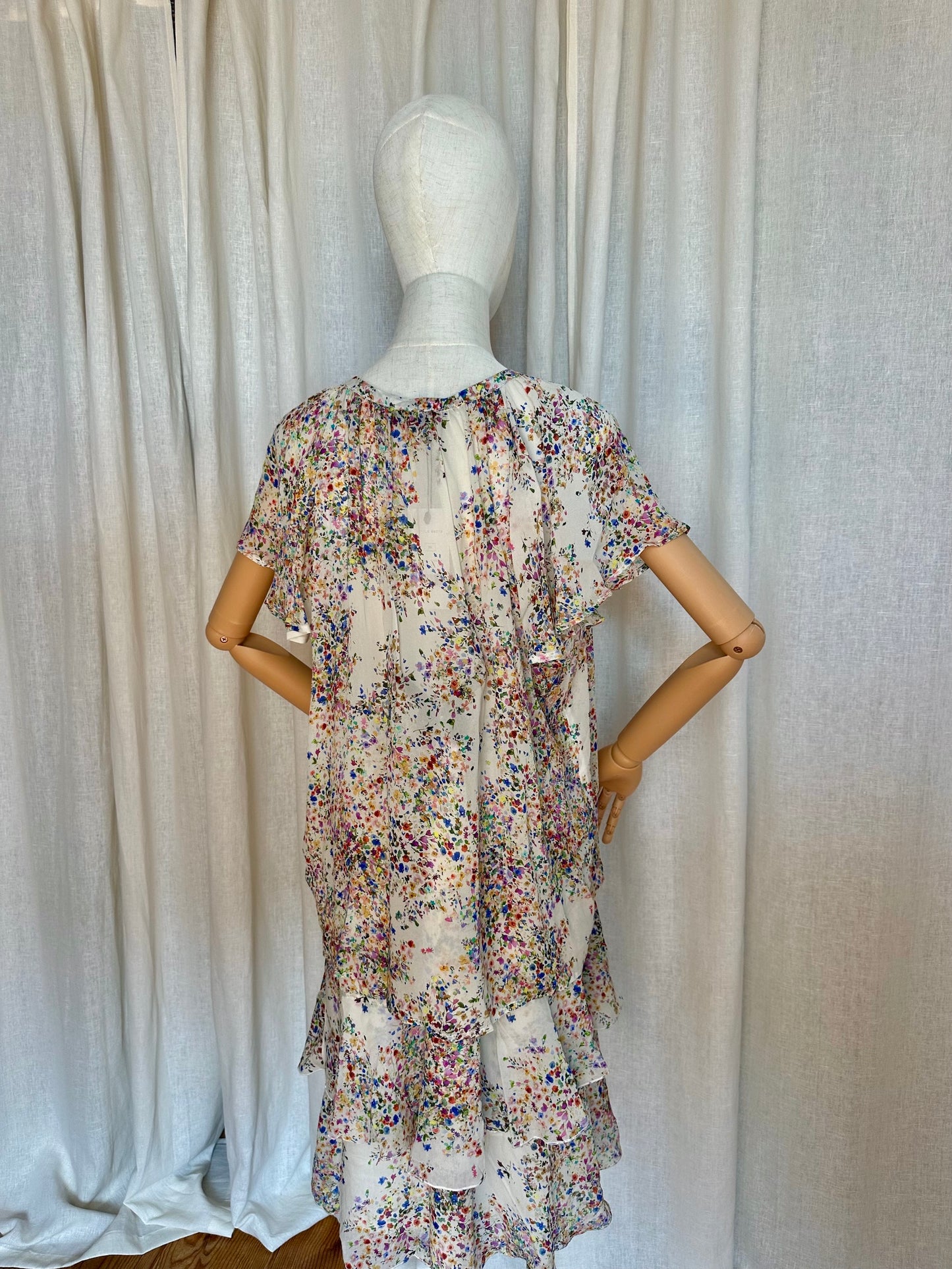 Blouse SET bloemenprint crème - Maat 38
