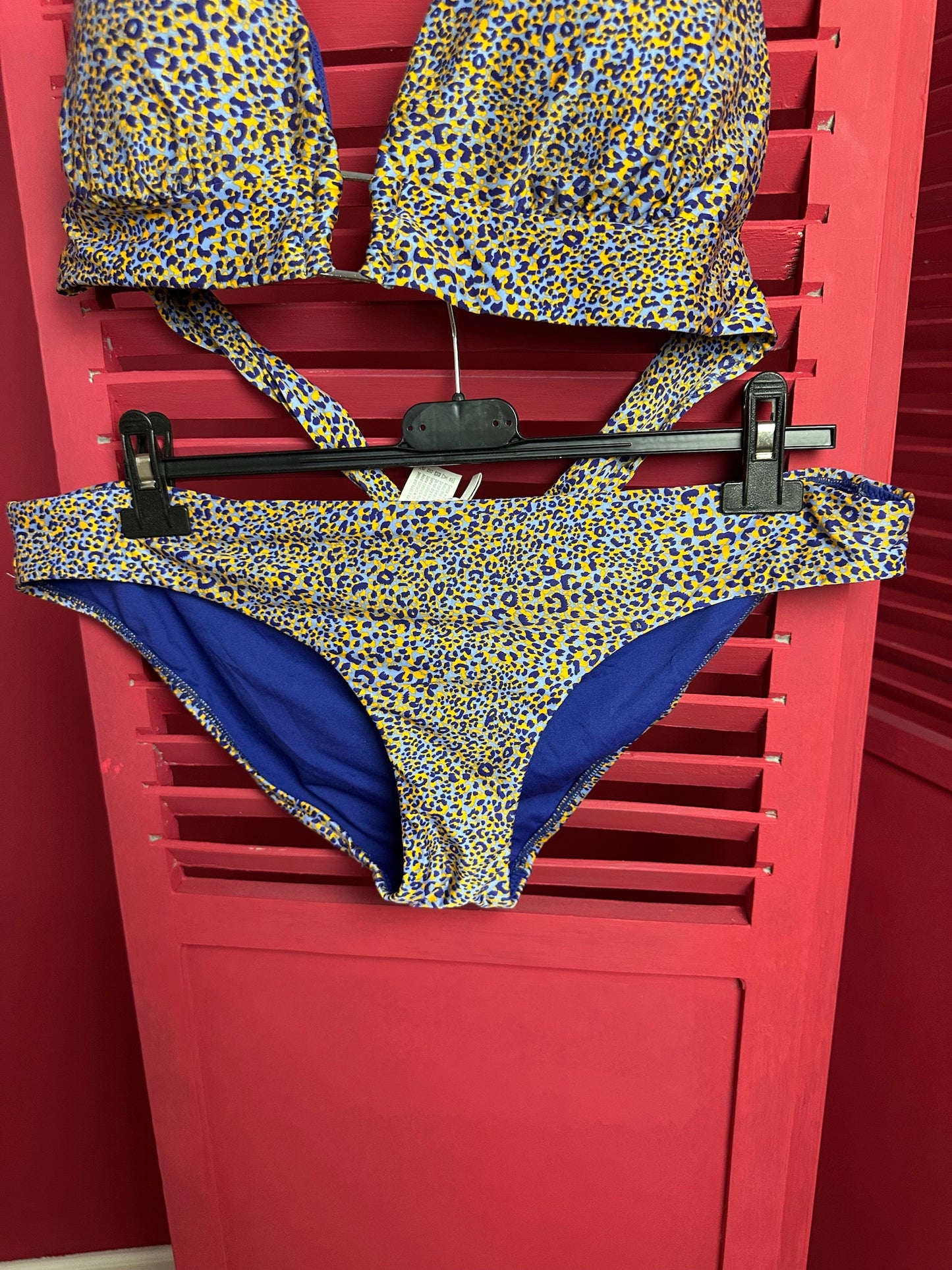 Set Seafolly bikini & jumpsuit panterprint paars/geel - Maat L/XL