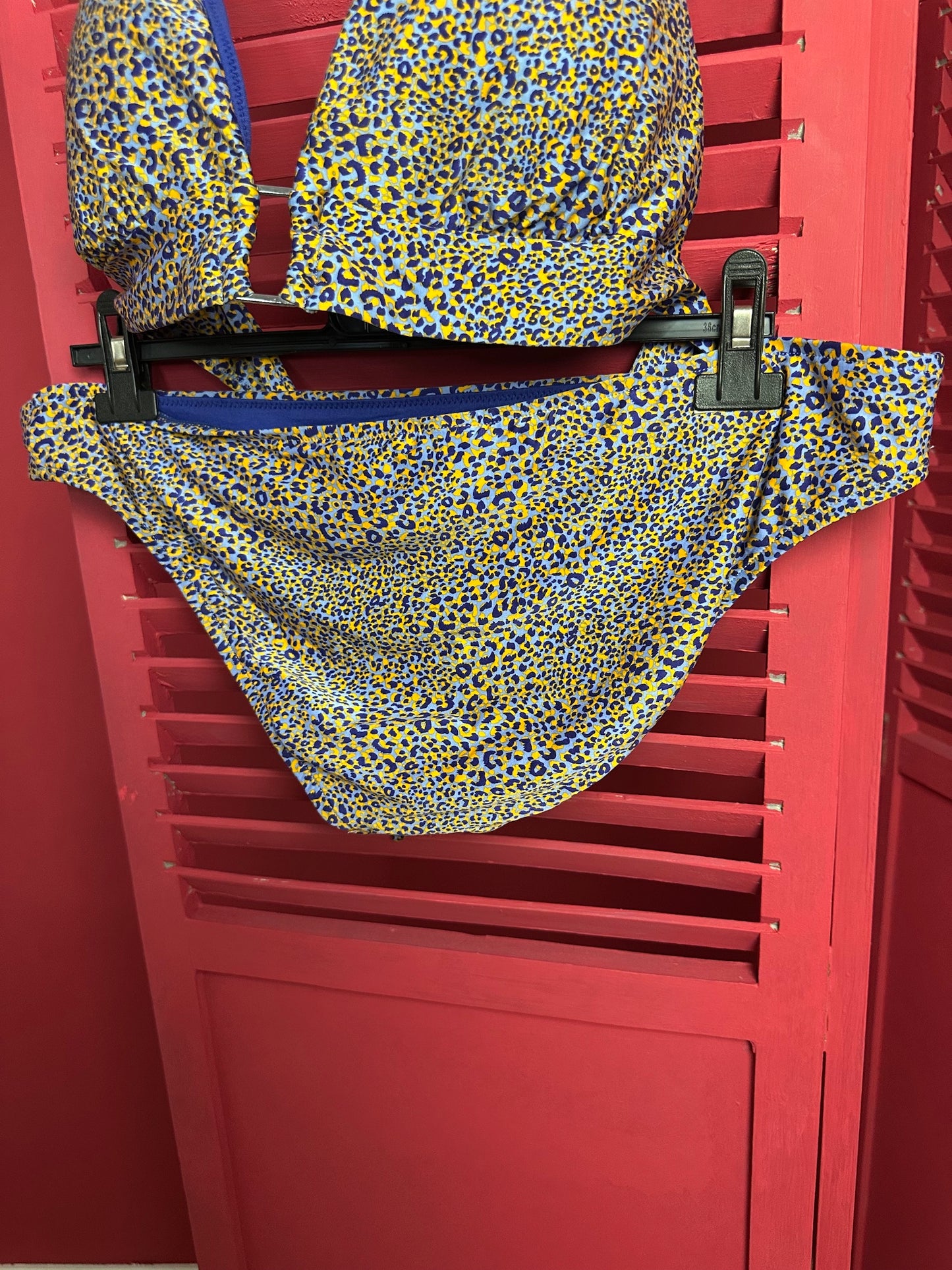 Set Seafolly bikini & jumpsuit panterprint paars/geel - Maat L/XL
