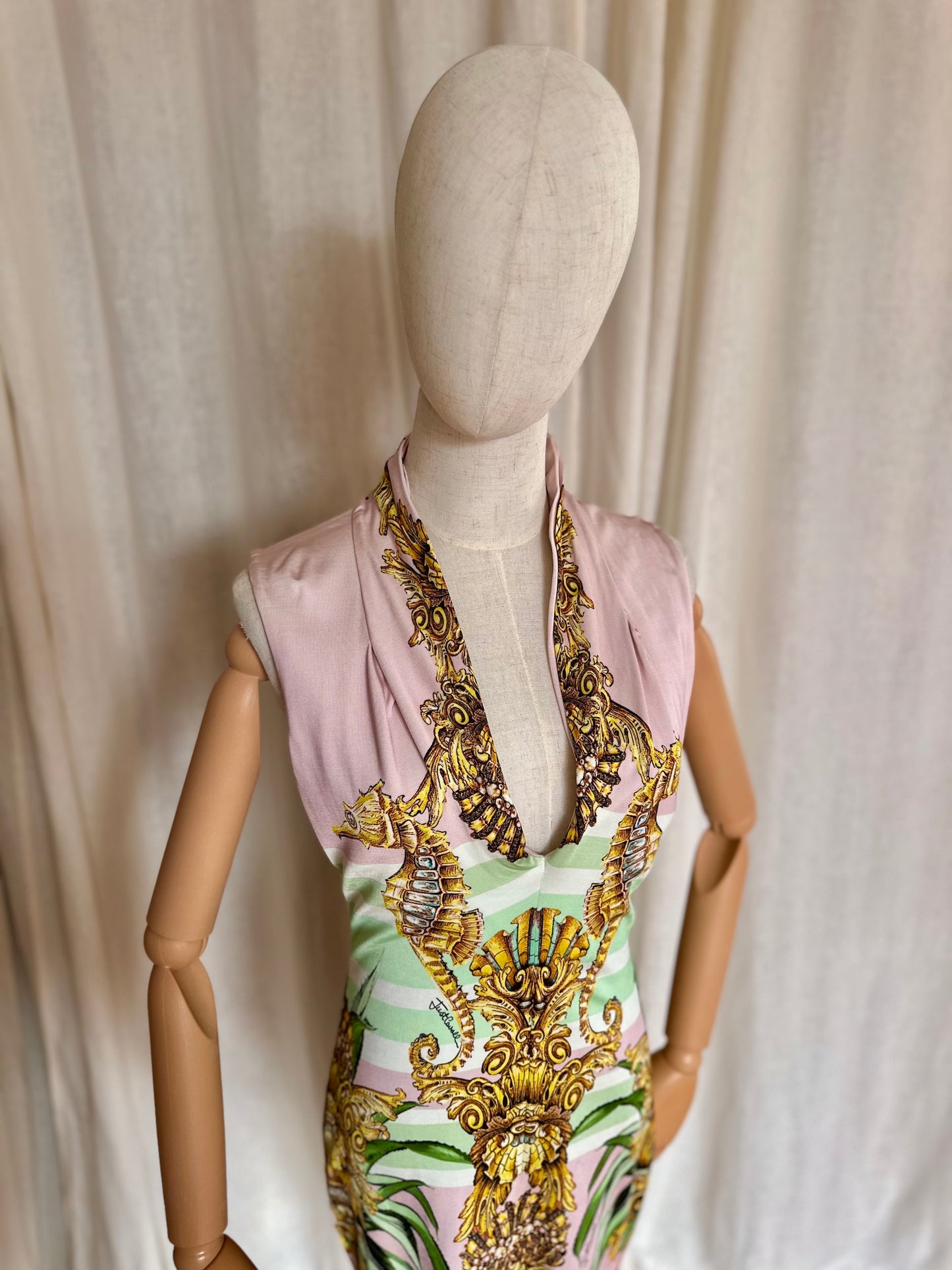 Jurk Just Cavalli lichtroze - Maat L