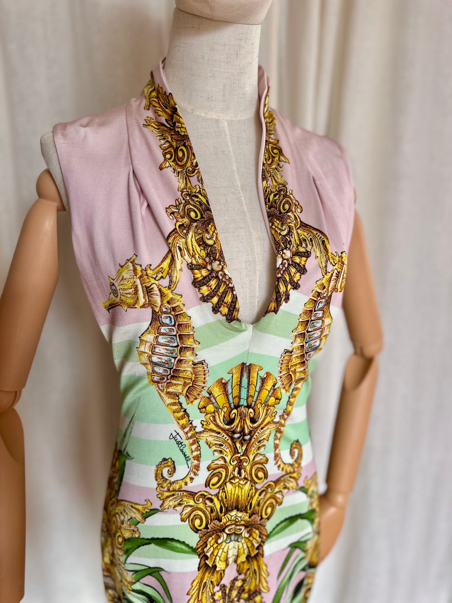 Jurk Just Cavalli lichtroze - Maat L