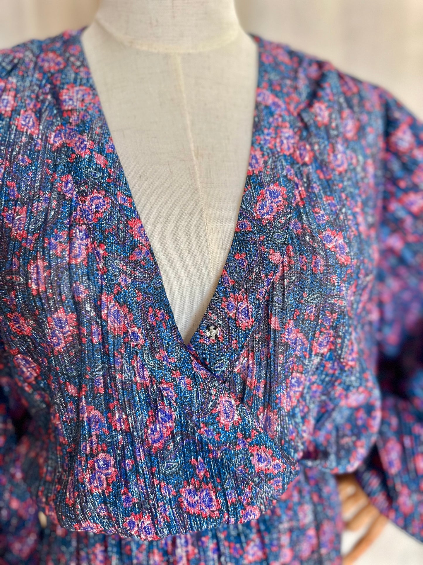 Jurk Alix blauw glitter - Maat S