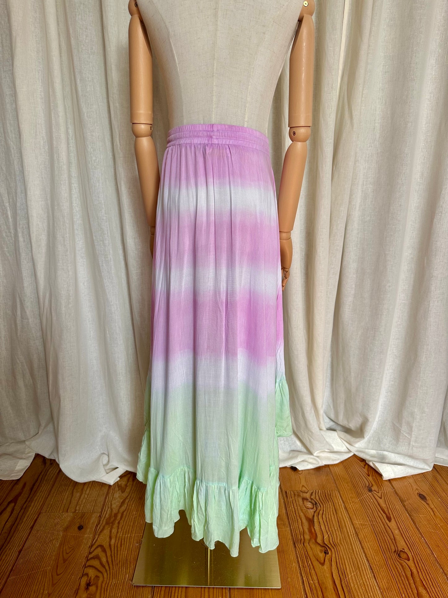 Rok Hot Lava tie dye lila, mintgroen - Maat S