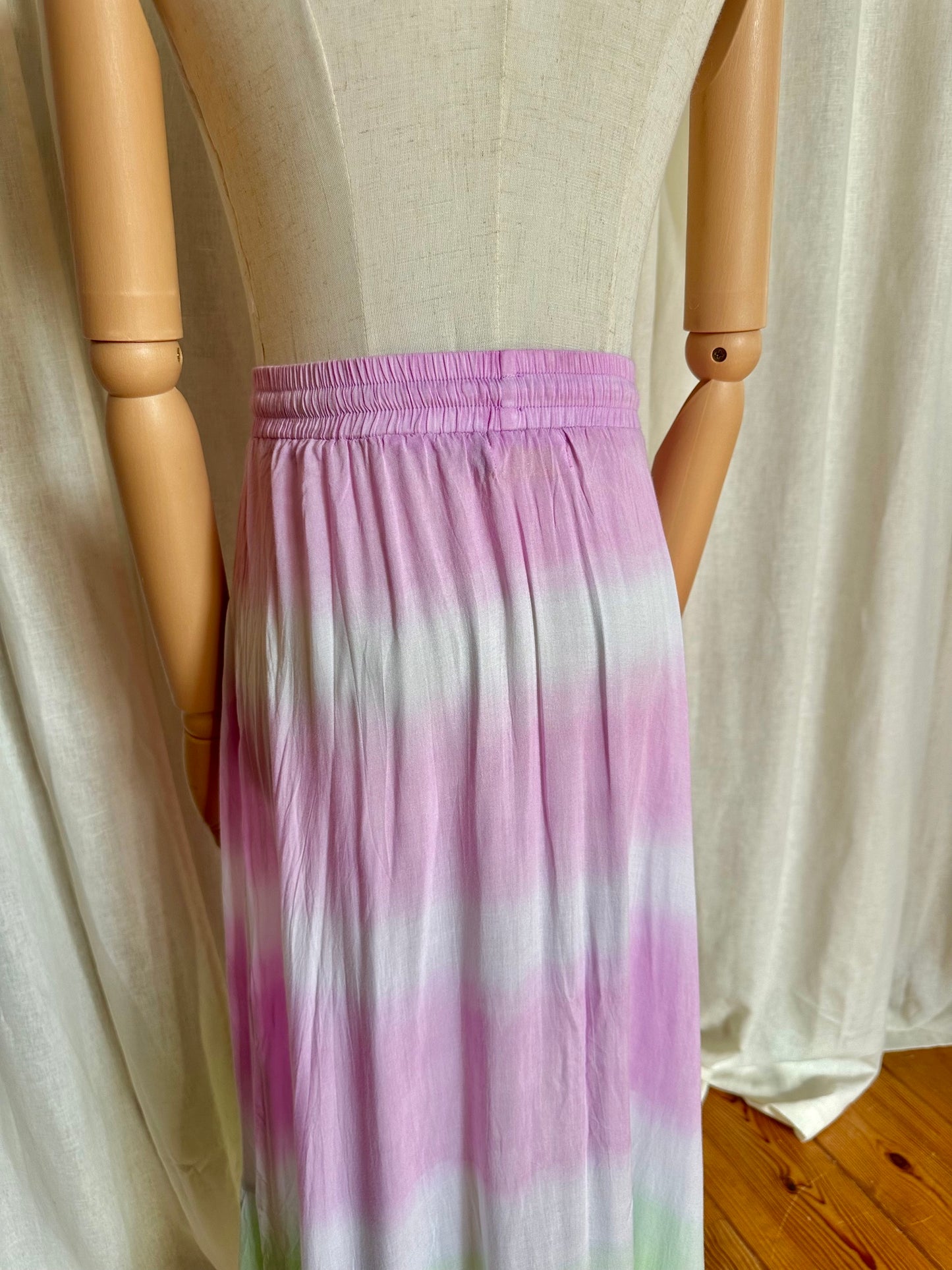 Rok Hot Lava tie dye lila, mintgroen - Maat S