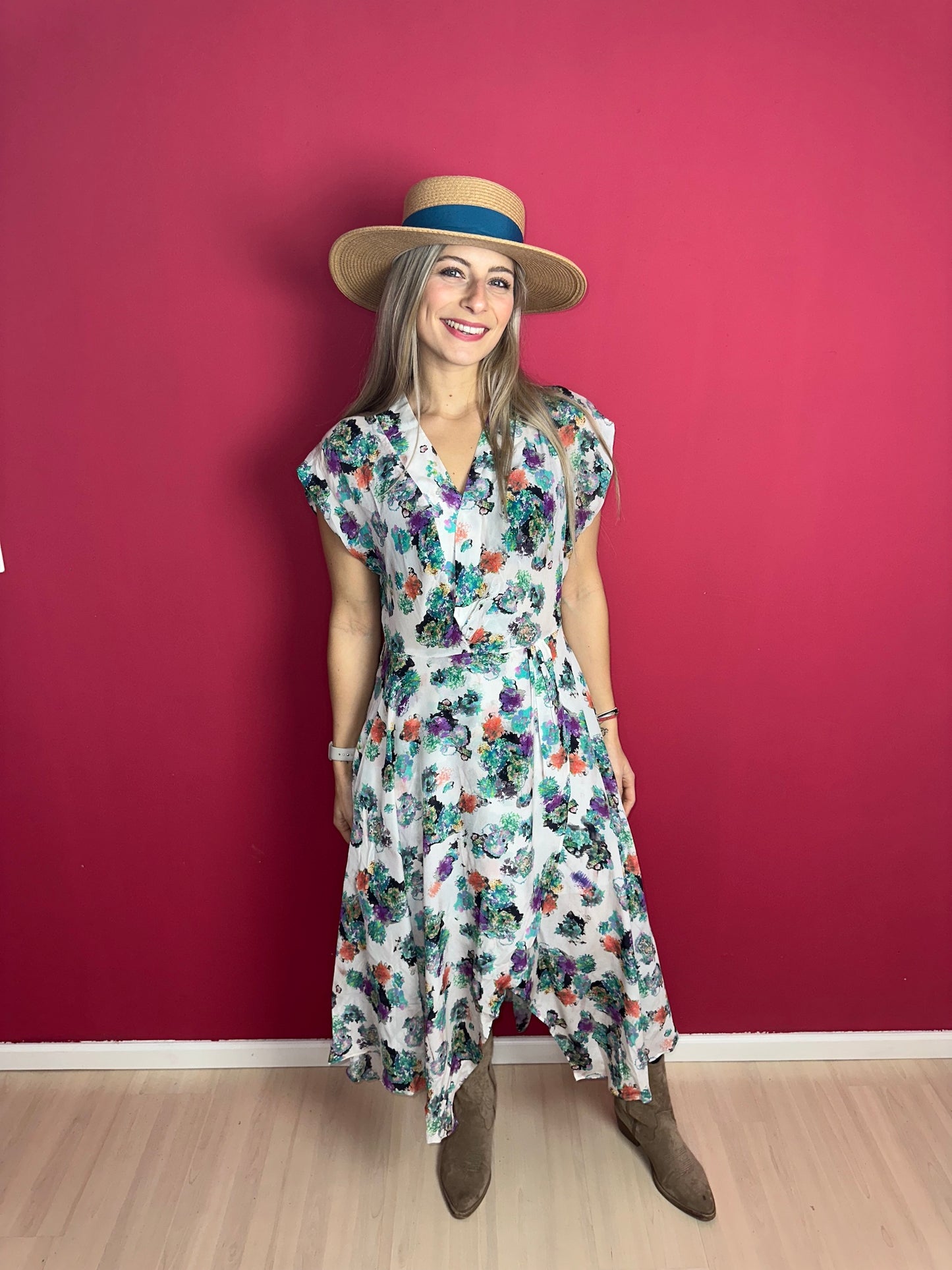 Jurk IRO Plauna print meerkleurig - Maat 36