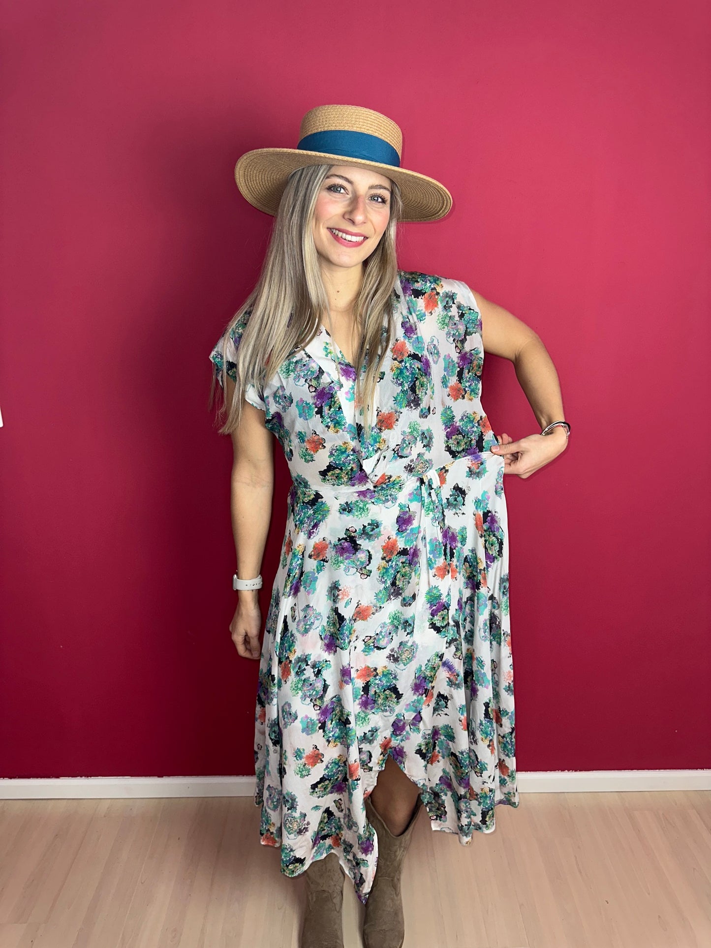 Jurk IRO Plauna print meerkleurig - Maat 36