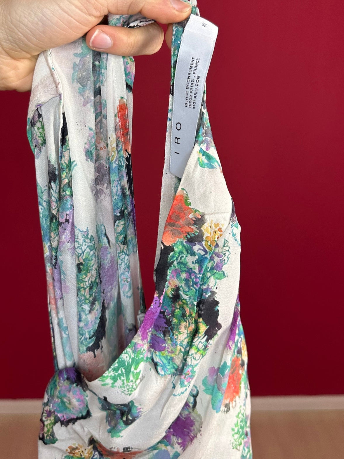 Jurk IRO Plauna print meerkleurig - Maat 36