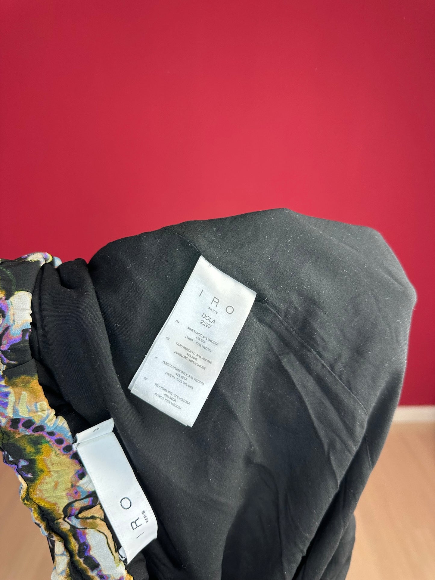 Rok IRO DOLA print paars/geel - Maat 42