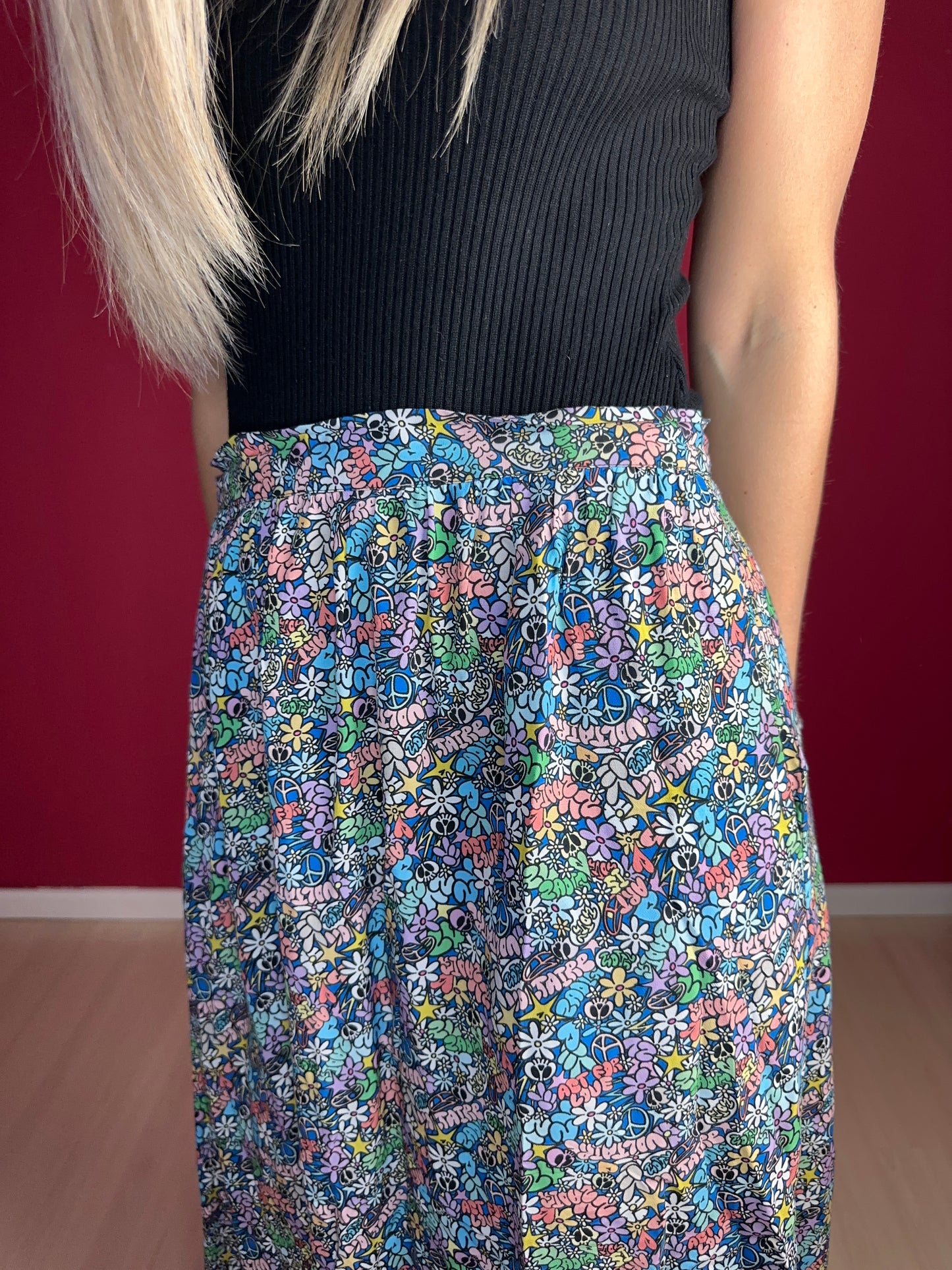 Rok Zadig&Voltaire kant print cobalt - Maat 42