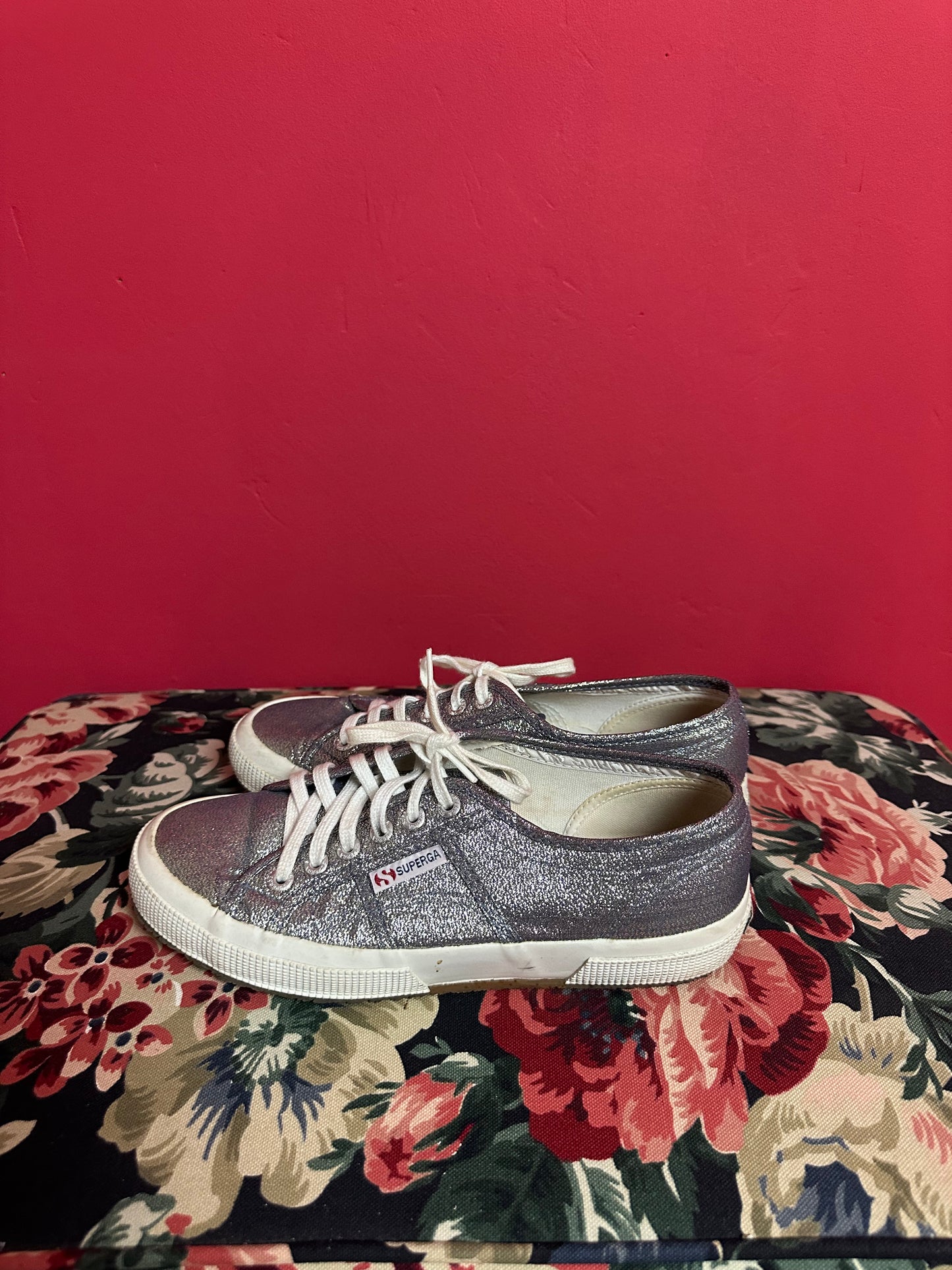 Baskets Superga argentées