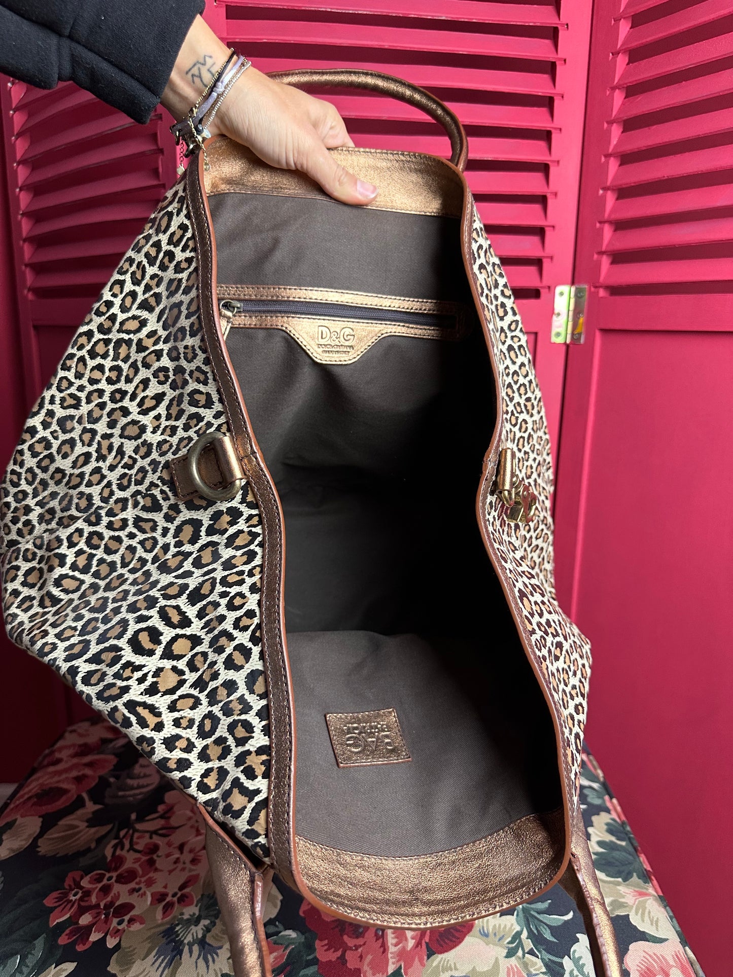 Sac à imprimé léopard Dolce & Gabbana