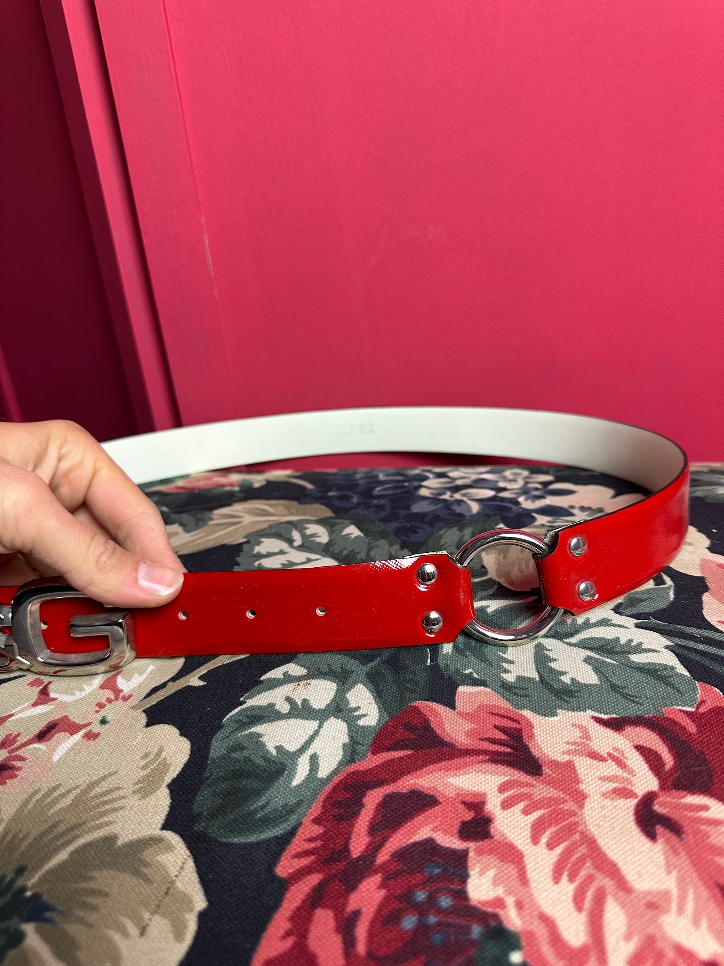 Riem D&G lak rood - 95CM