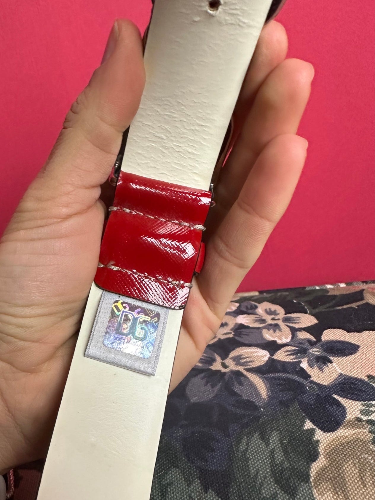 Riem D&G lak rood - 95CM