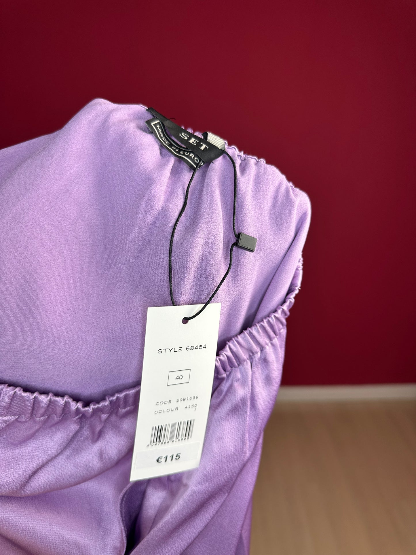 Rok SET satijnlook lila - Maat 40