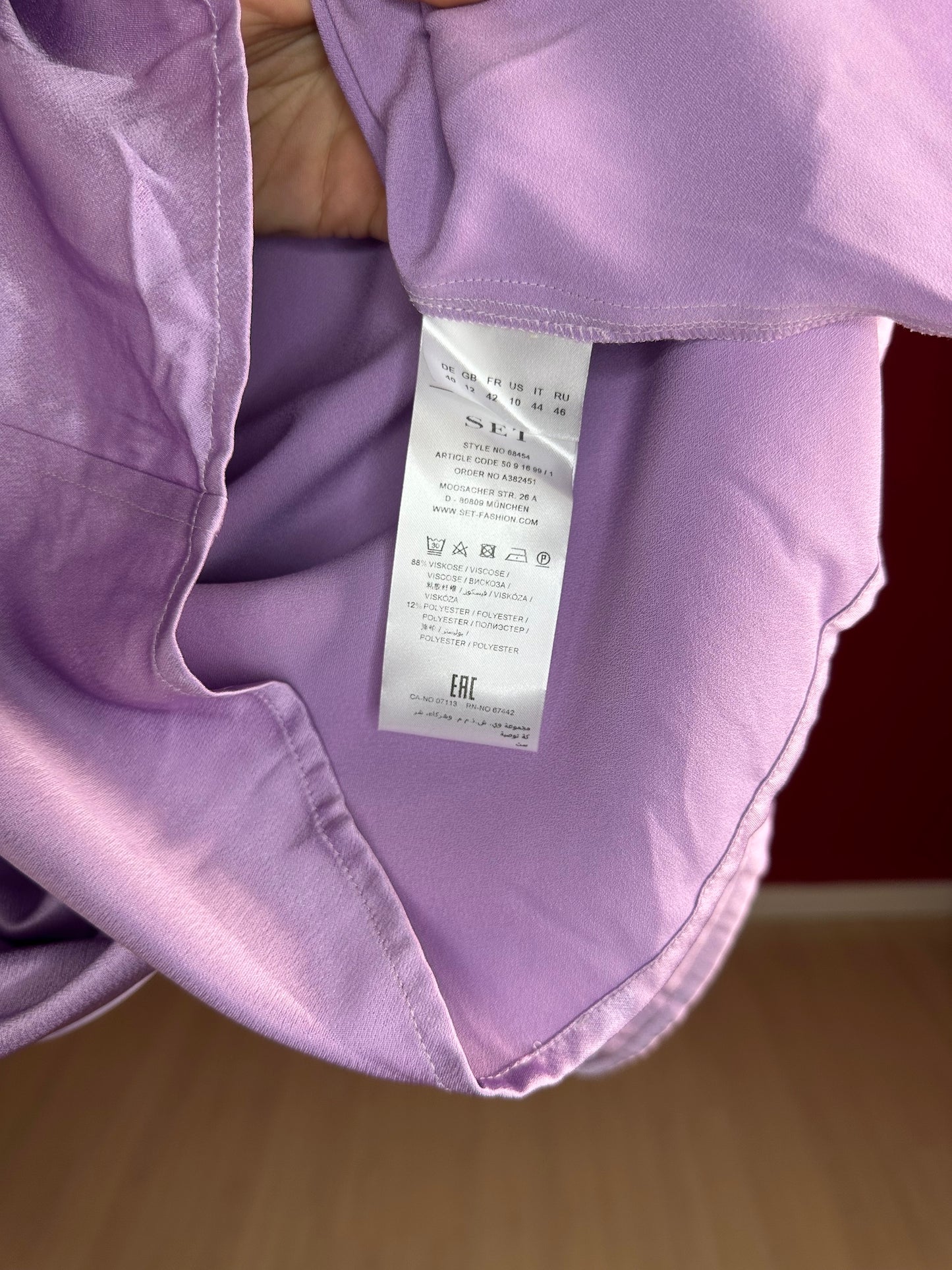Rok SET satijnlook lila - Maat 36