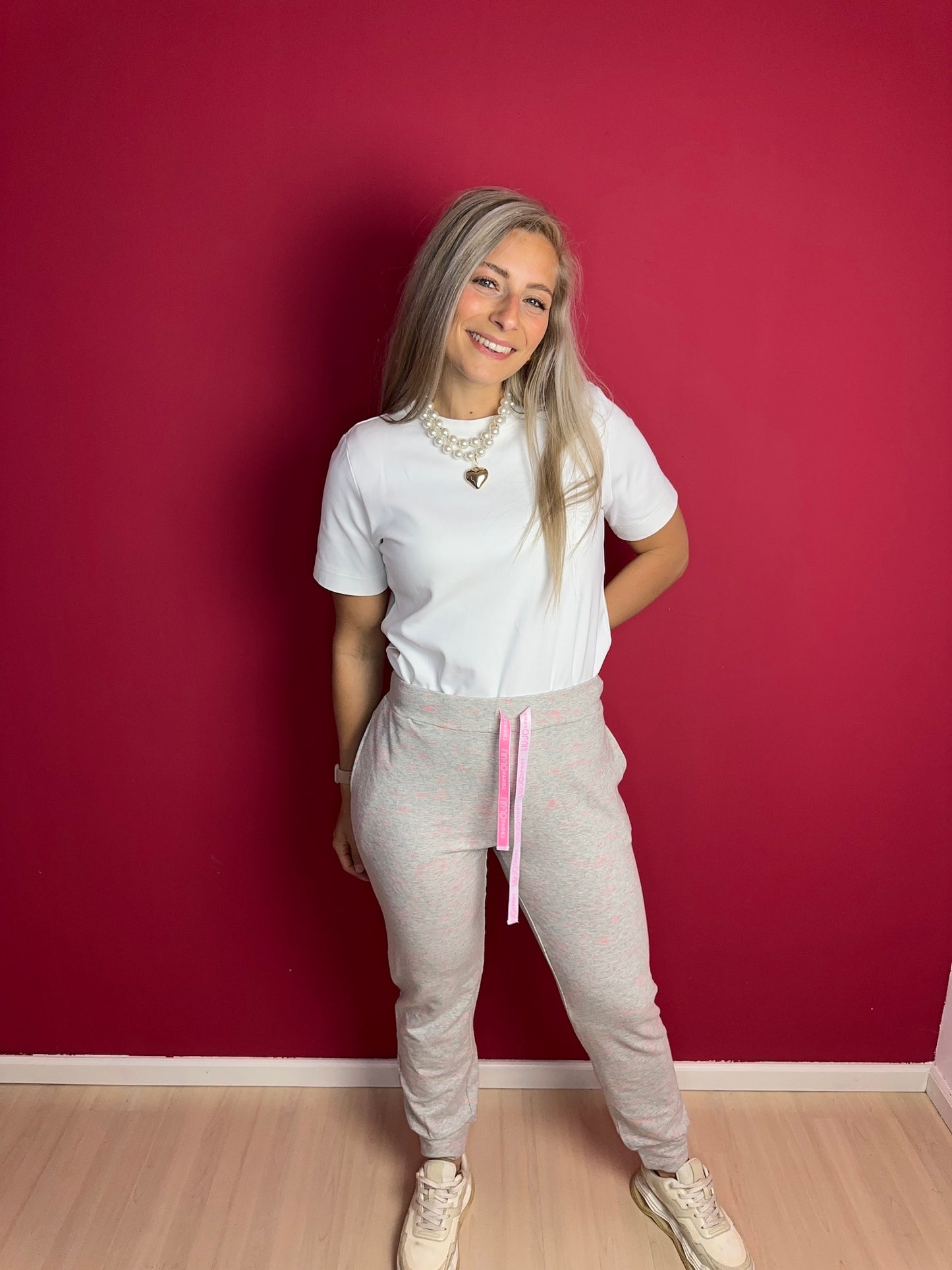 2-delige set Liu Jo jogging grijs/roze - Maat 42