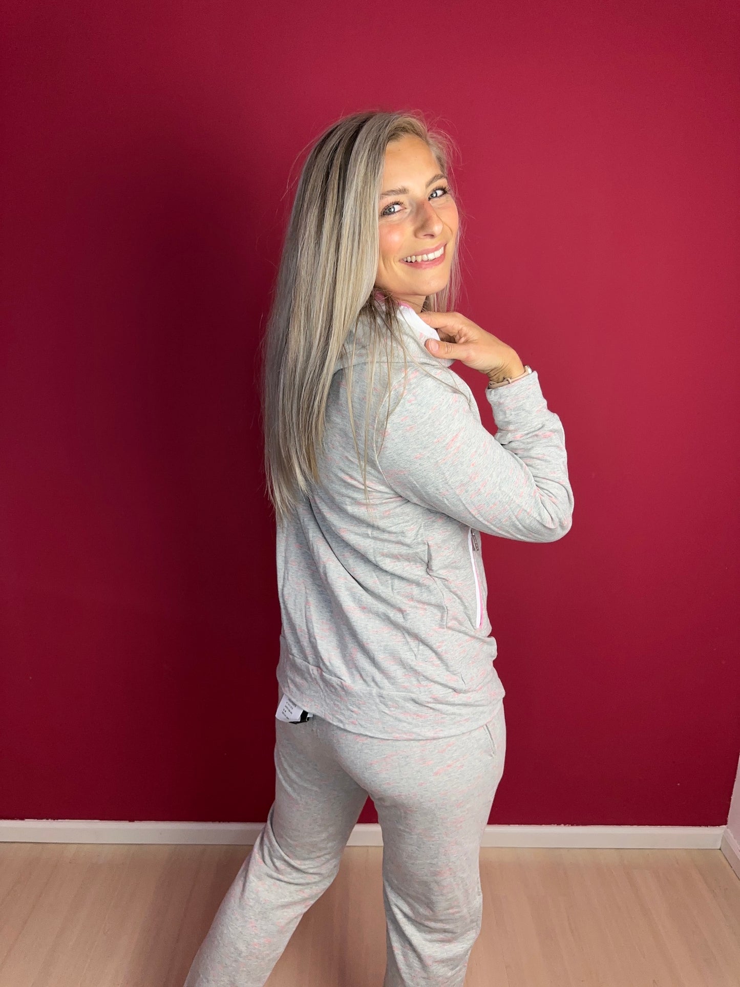 2-delige set Liu Jo jogging grijs/roze - Maat 42
