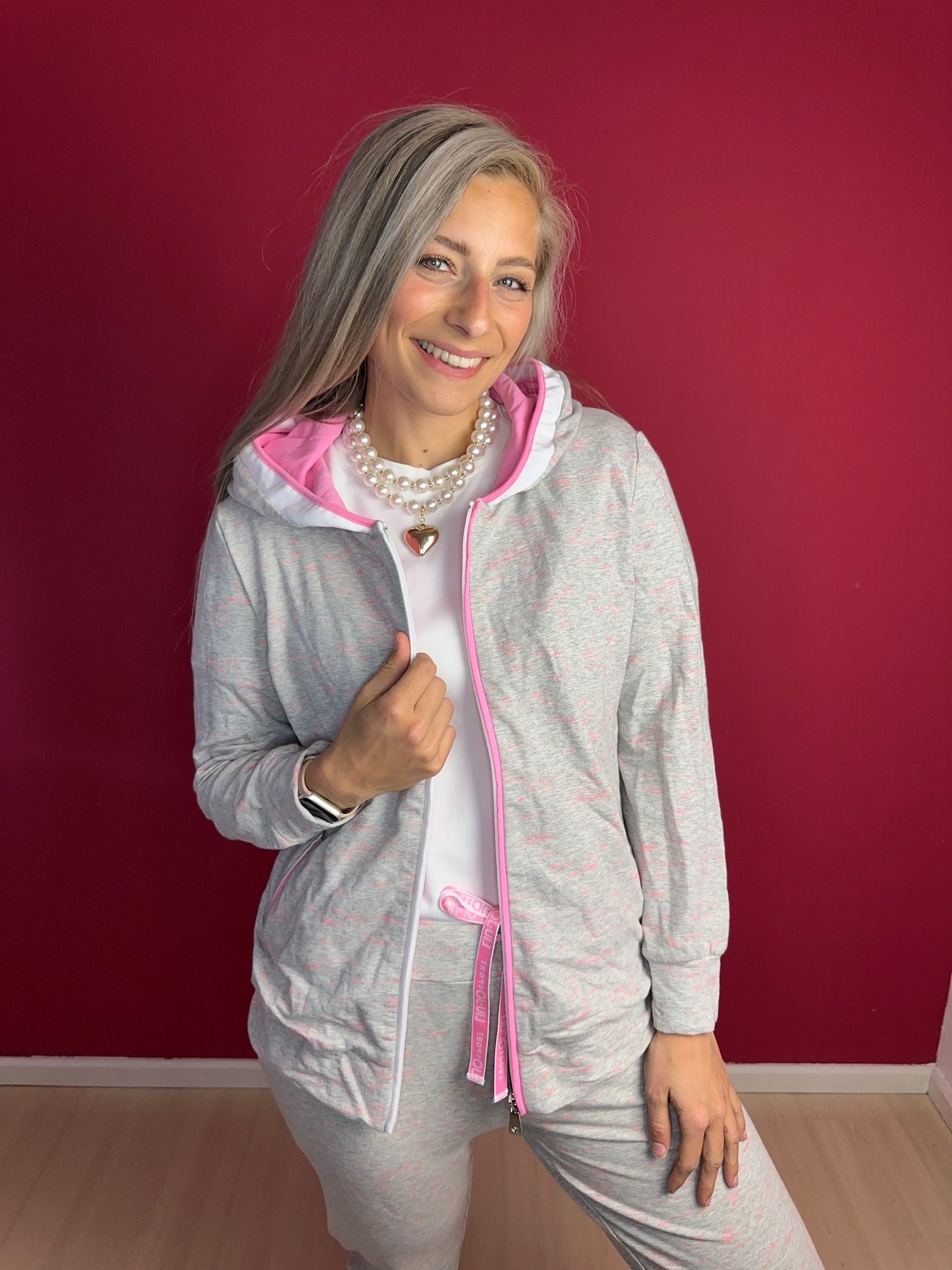 2-delige set Liu Jo jogging grijs/roze - Maat 42