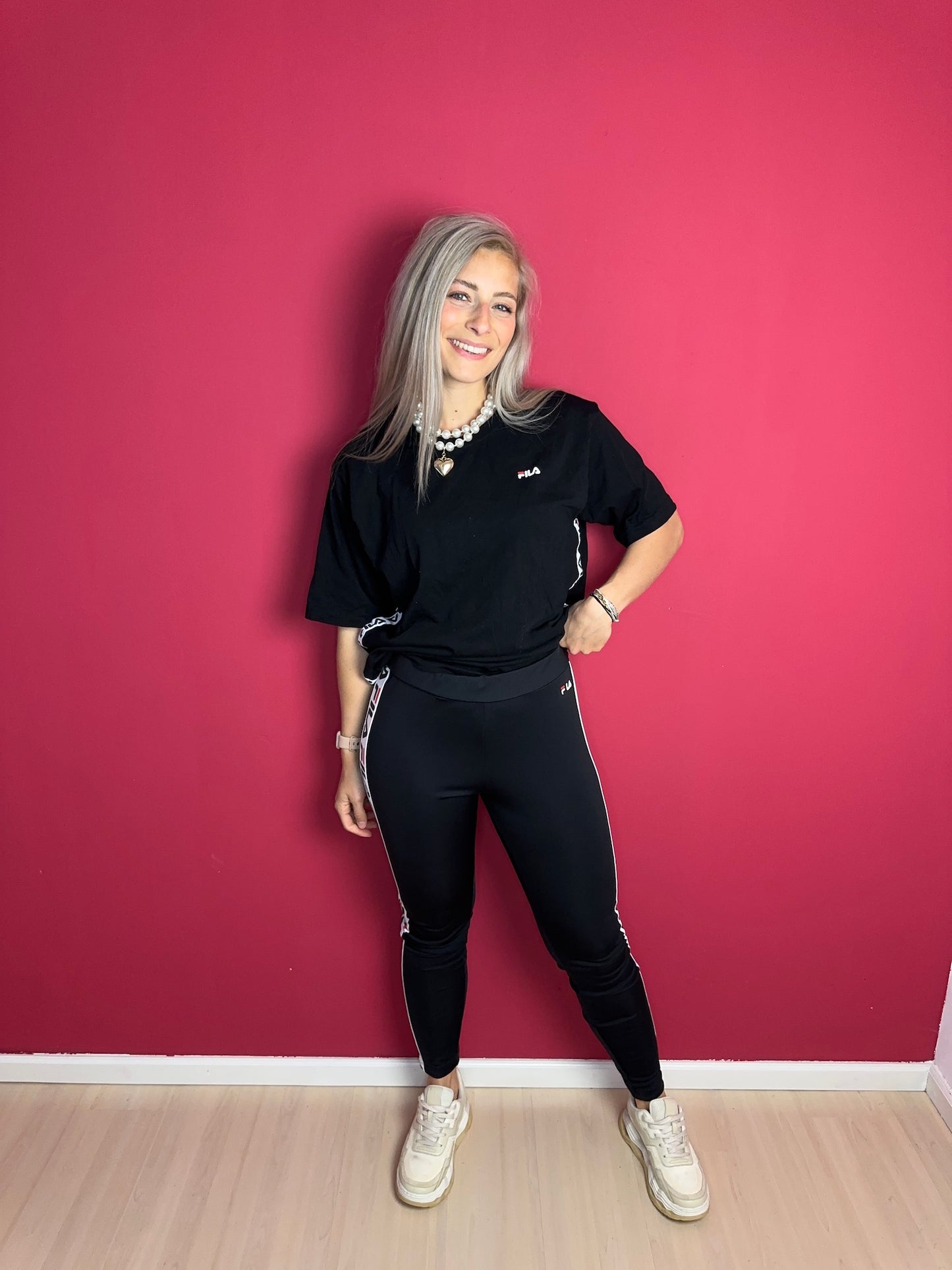 2-delige set FILA zwart - Maat XL
