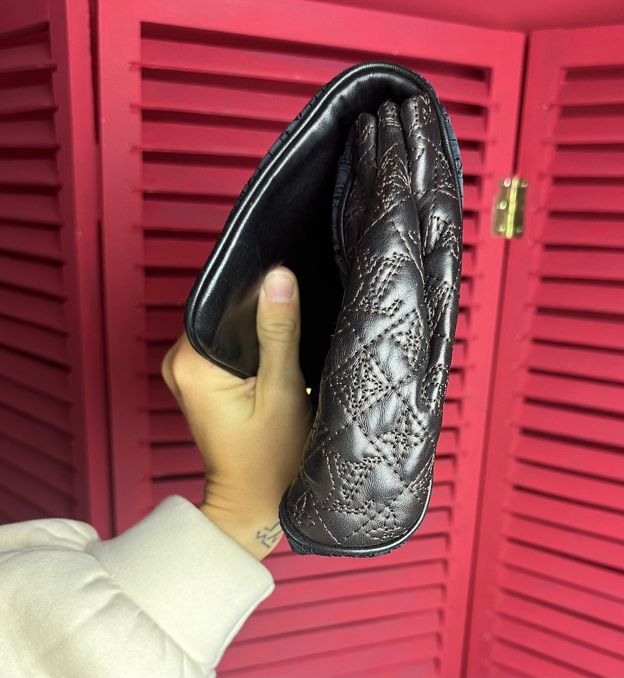 Louis Vuitton Coquette clutch zwart