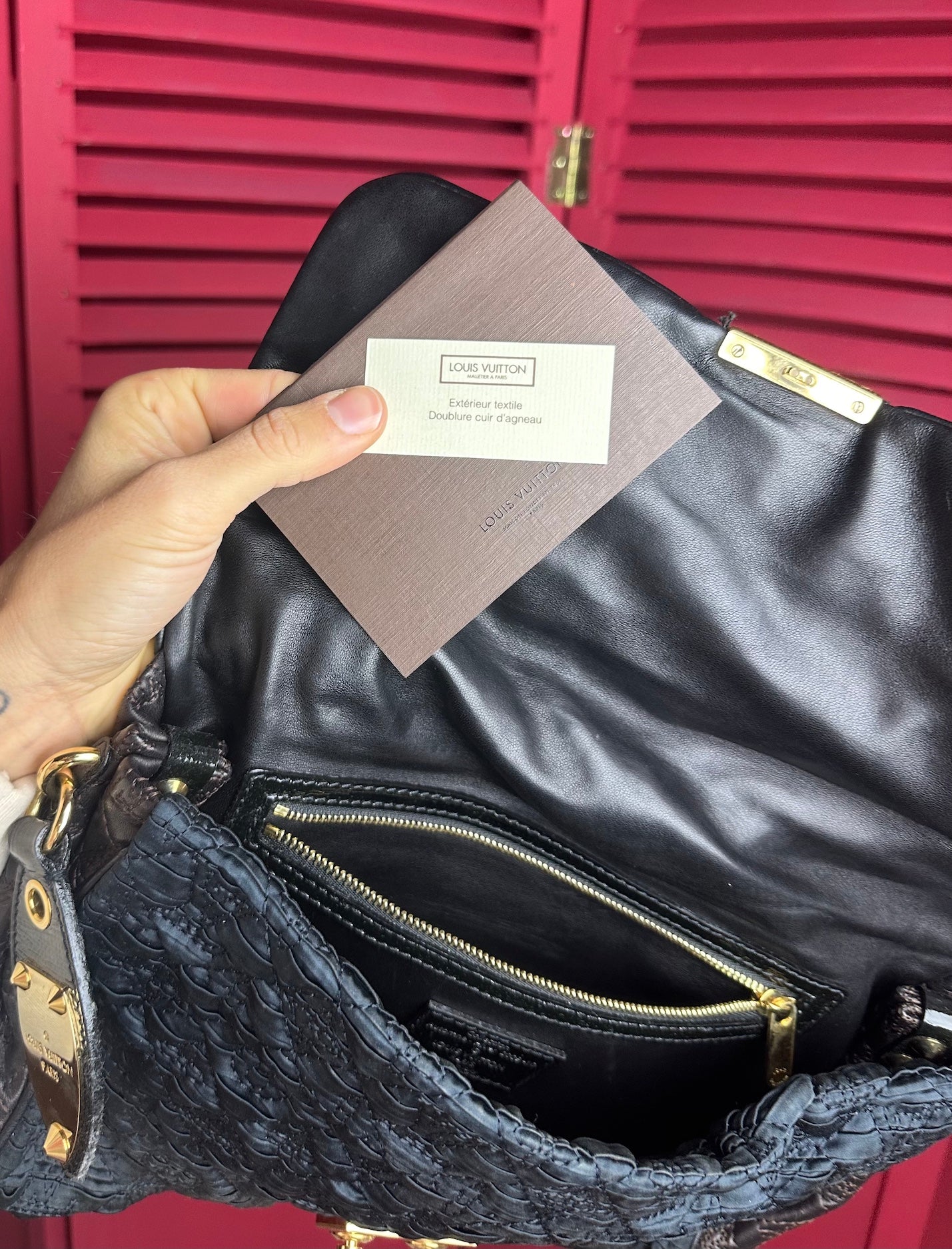 Louis Vuitton Coquette clutch zwart