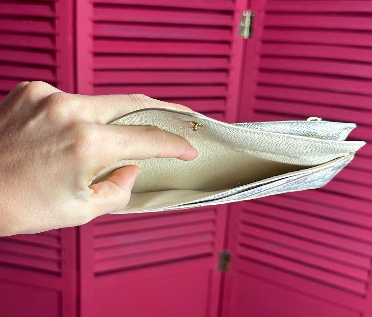 Louis Vuitton origami damier azur canvas long wallet