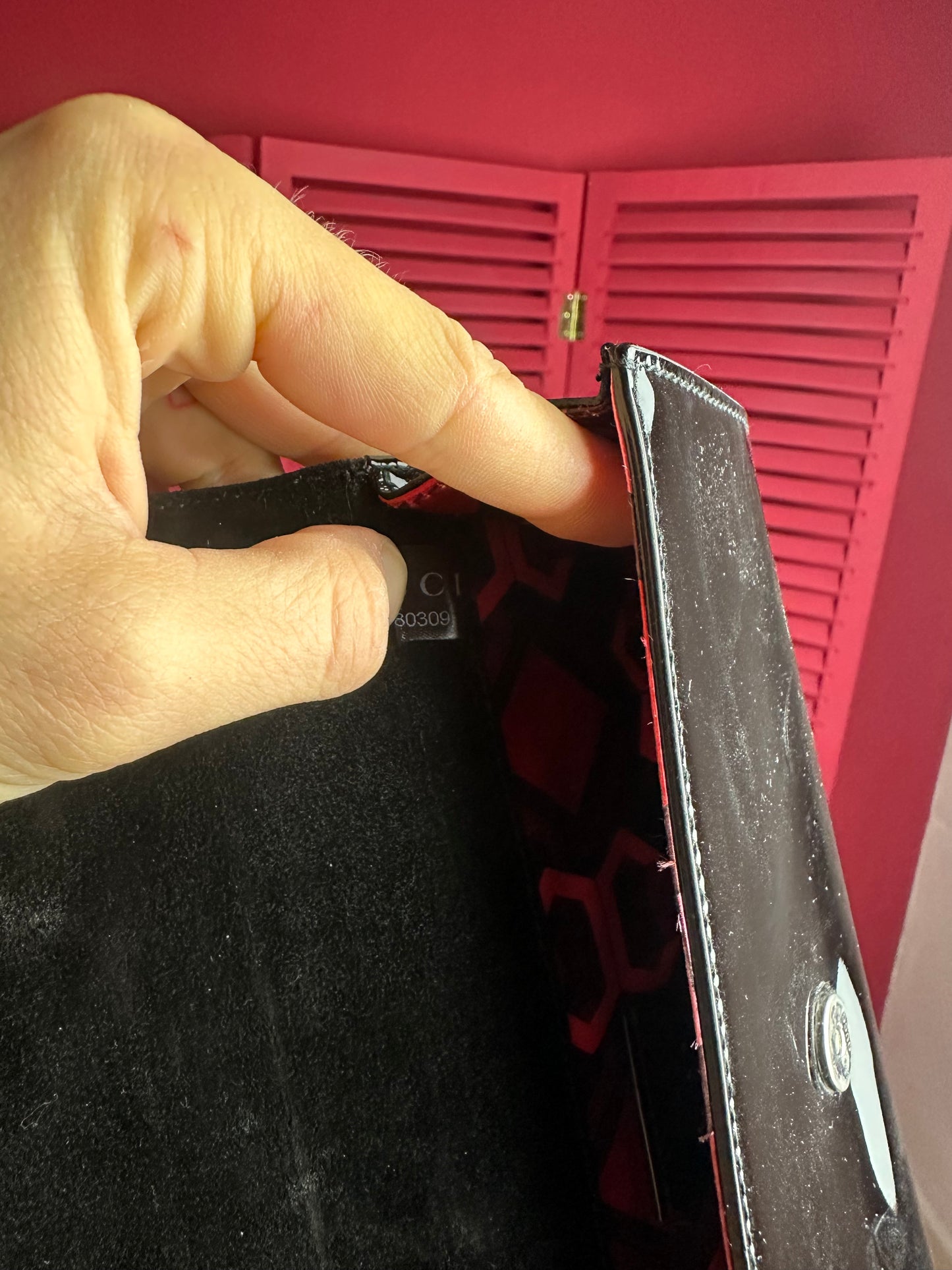 Clutch Gucci lakleer zwart