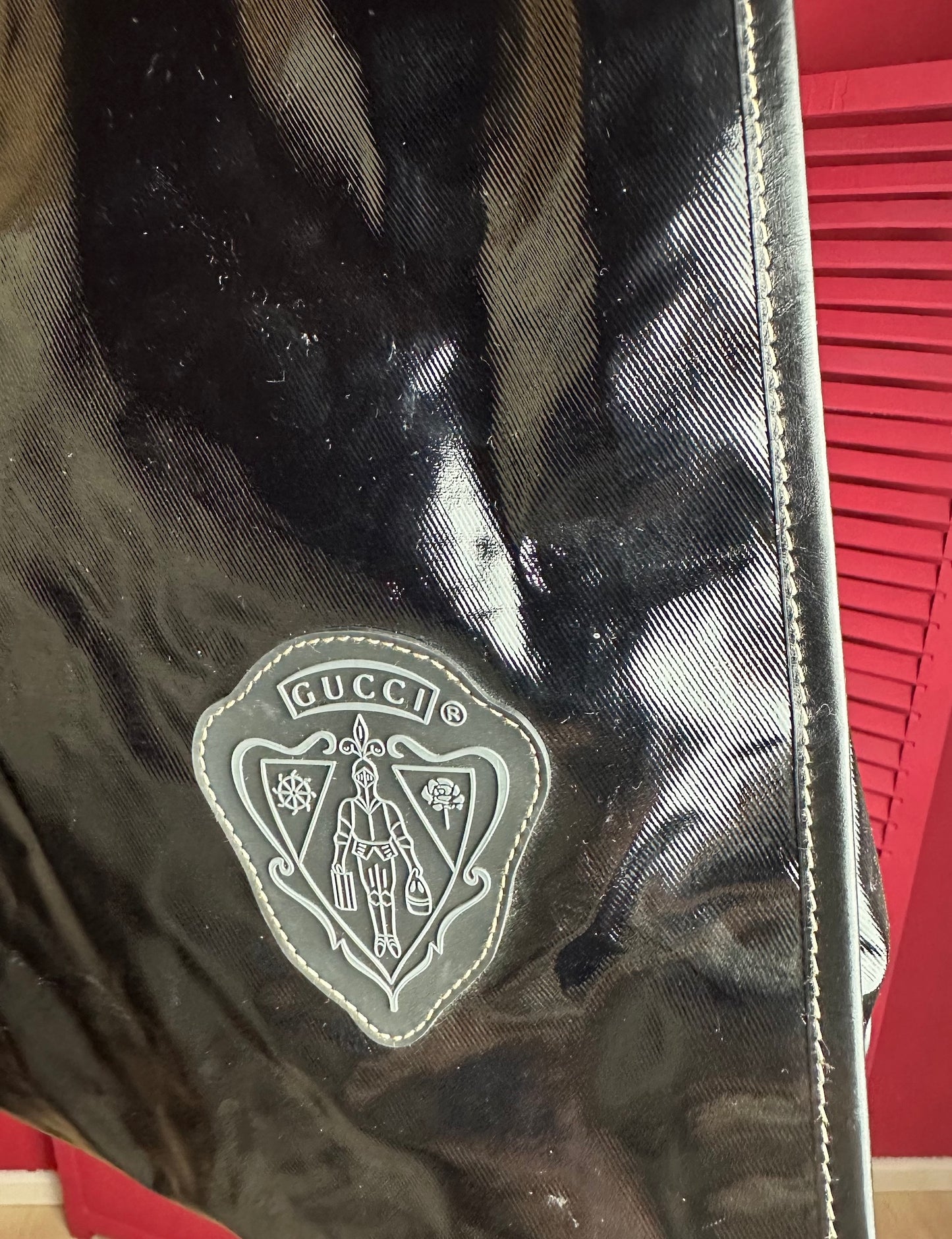 Gucci emblem tote bag zwart