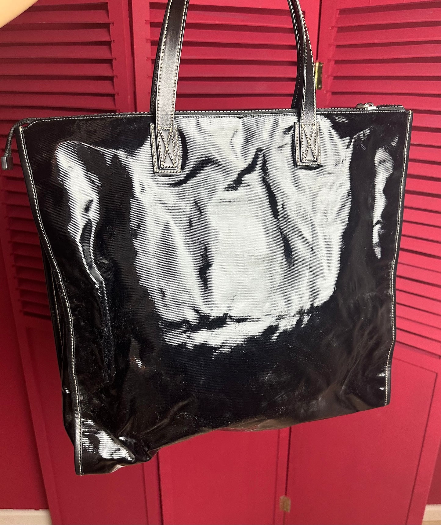 Gucci emblem tote bag zwart