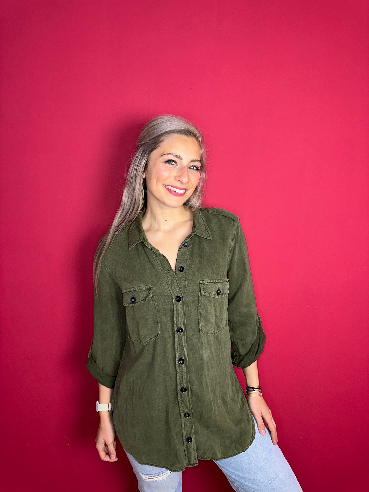 Blouse SET legergroen - Maat 42