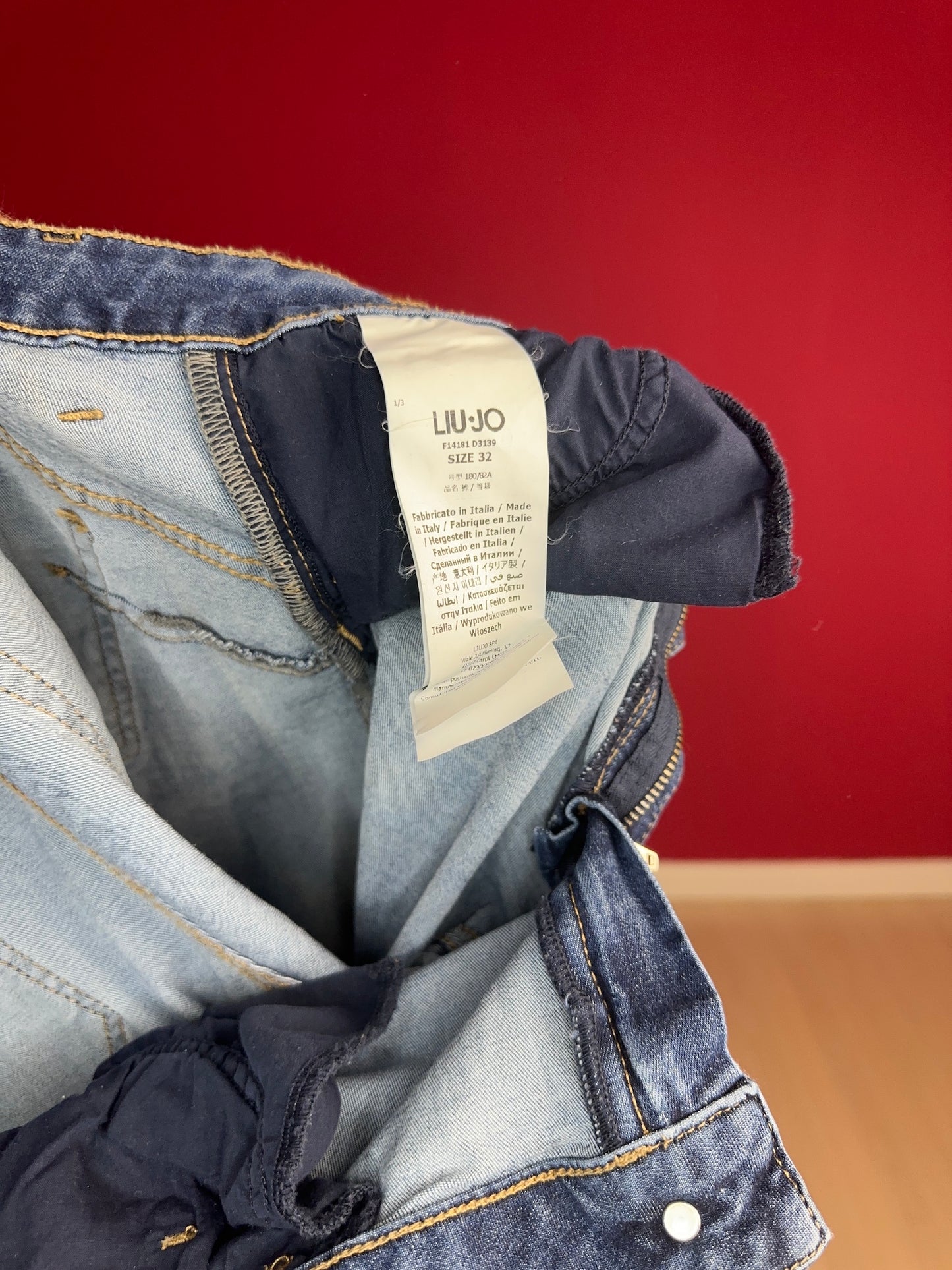 Jeans Liu Jo strass stenen roze - Maat 32